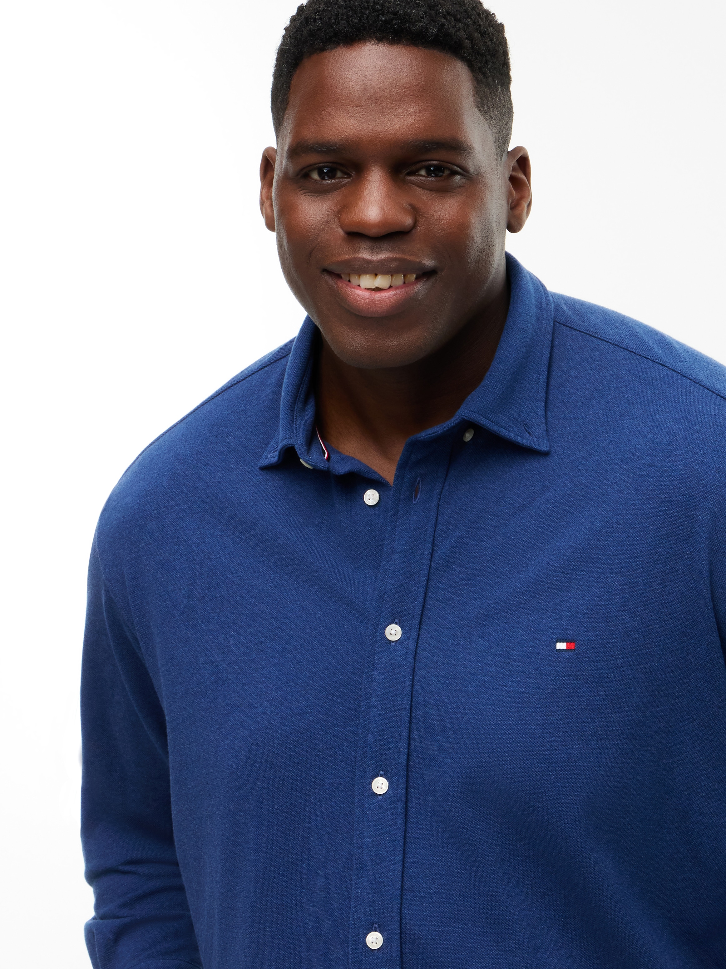 Tommy Hilfiger Big & Tall Langarmhemd »BT-KNIT PIQUE FEATHERWEIGHT SLIMFIT« Große Größen