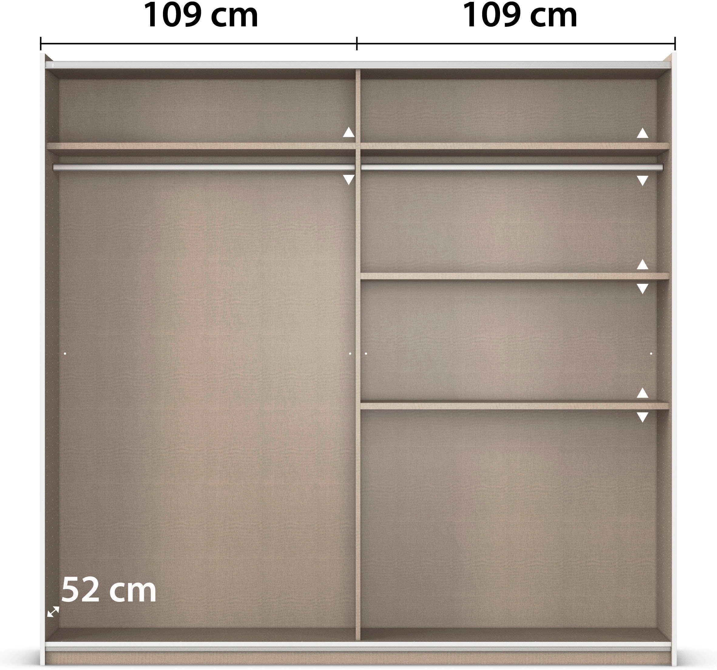 rauch Schwebetürenschrank »Kleiderschrank Schrank Garderobe Garderobenschrank Wäscheschrank NEO«, (in 3 verschiedenen Ausstattungen BASIC/CLASSIC/PREMIUM), mit großzügigem Stauraum und vielfältigen Farbkombinationen