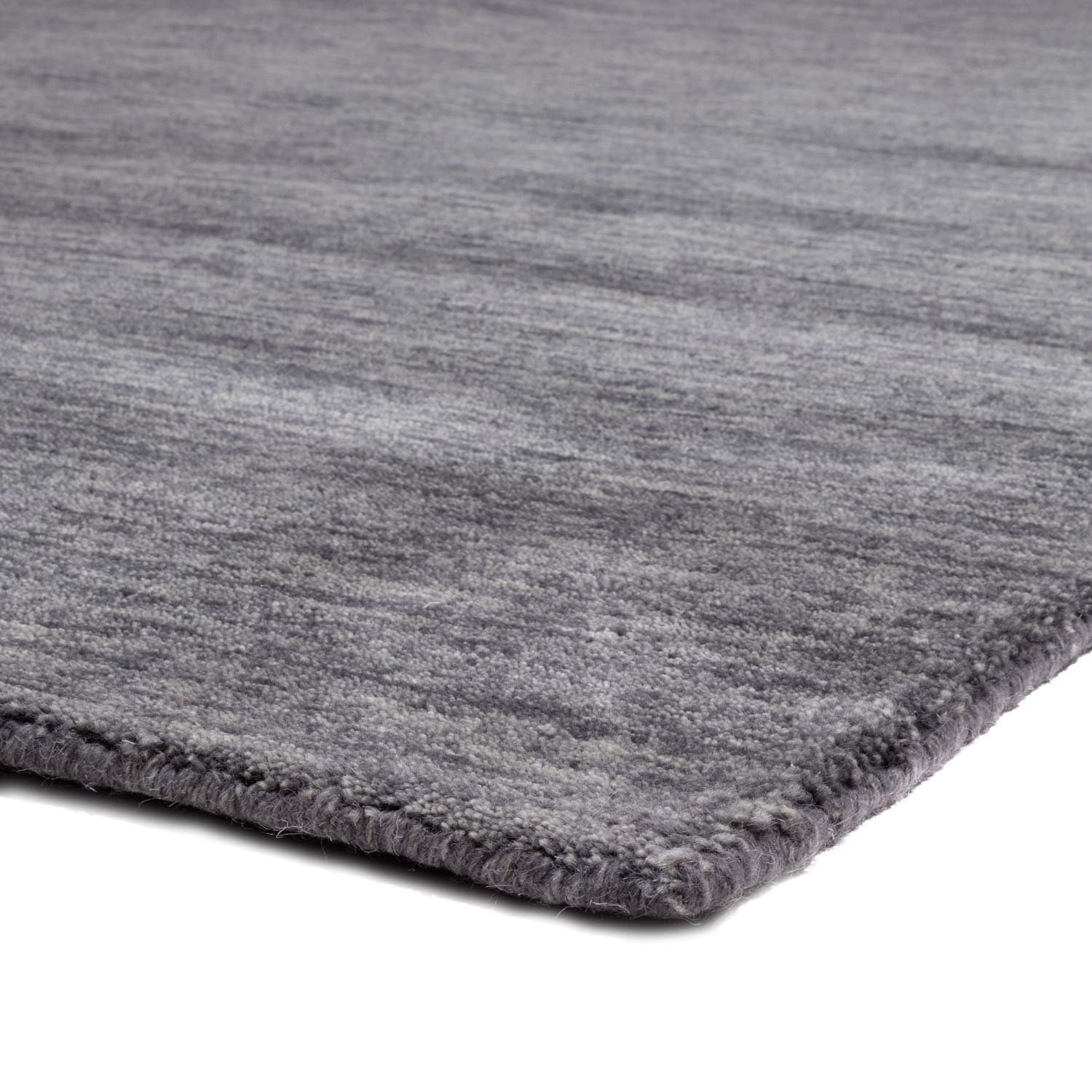 morgenland Wollteppich »Uni - Gabbeh Teppich - Softy«, rund, 1,6 mm Höhe, Gabbeh Optik, Uni Farben, reine Wolle, sehr weicher Flor, Wohnzimmer