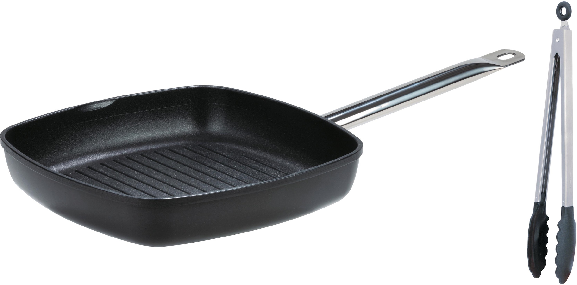GSW Grillpfanne »Gastro Traditionell« Aluminiumguss Set, 3 Stk. tlg. 28x28 günstig online kaufen