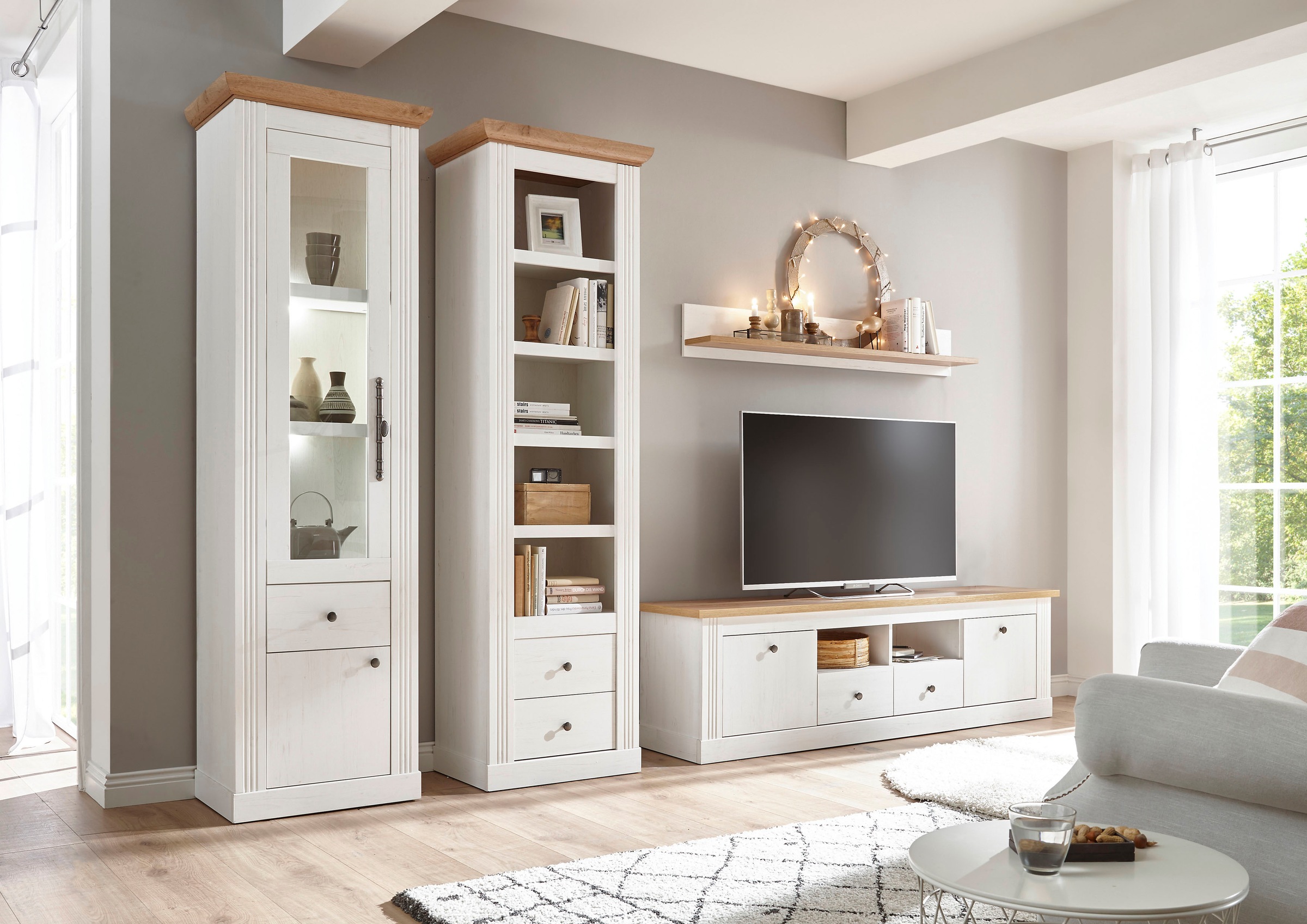 Home affaire Wohnwand »Westminster BESTSELLER!« Set, Vitrine, Lowboard, Sta günstig online kaufen