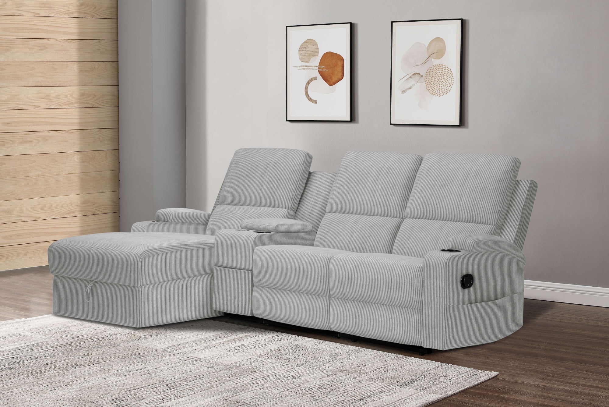 Home affaire Ecksofa »NAPORI Multimediasofa, 3er Kinosessel XXL, L-Form, Co günstig online kaufen