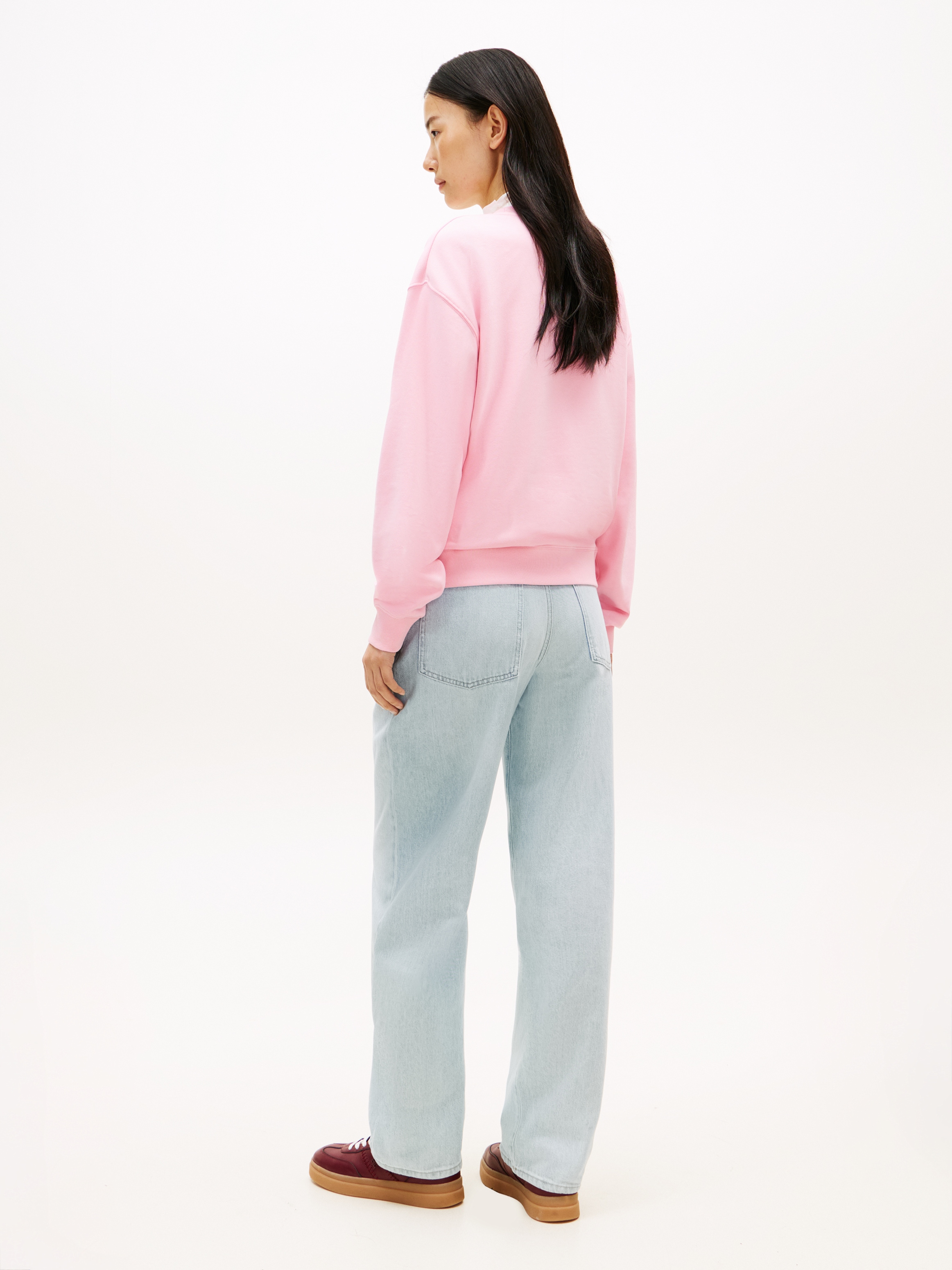 Tommy Hilfiger Sweatshirt »TH SCRIPT REG SWEATSHIRT«, mit kleinem Logo-Stick
