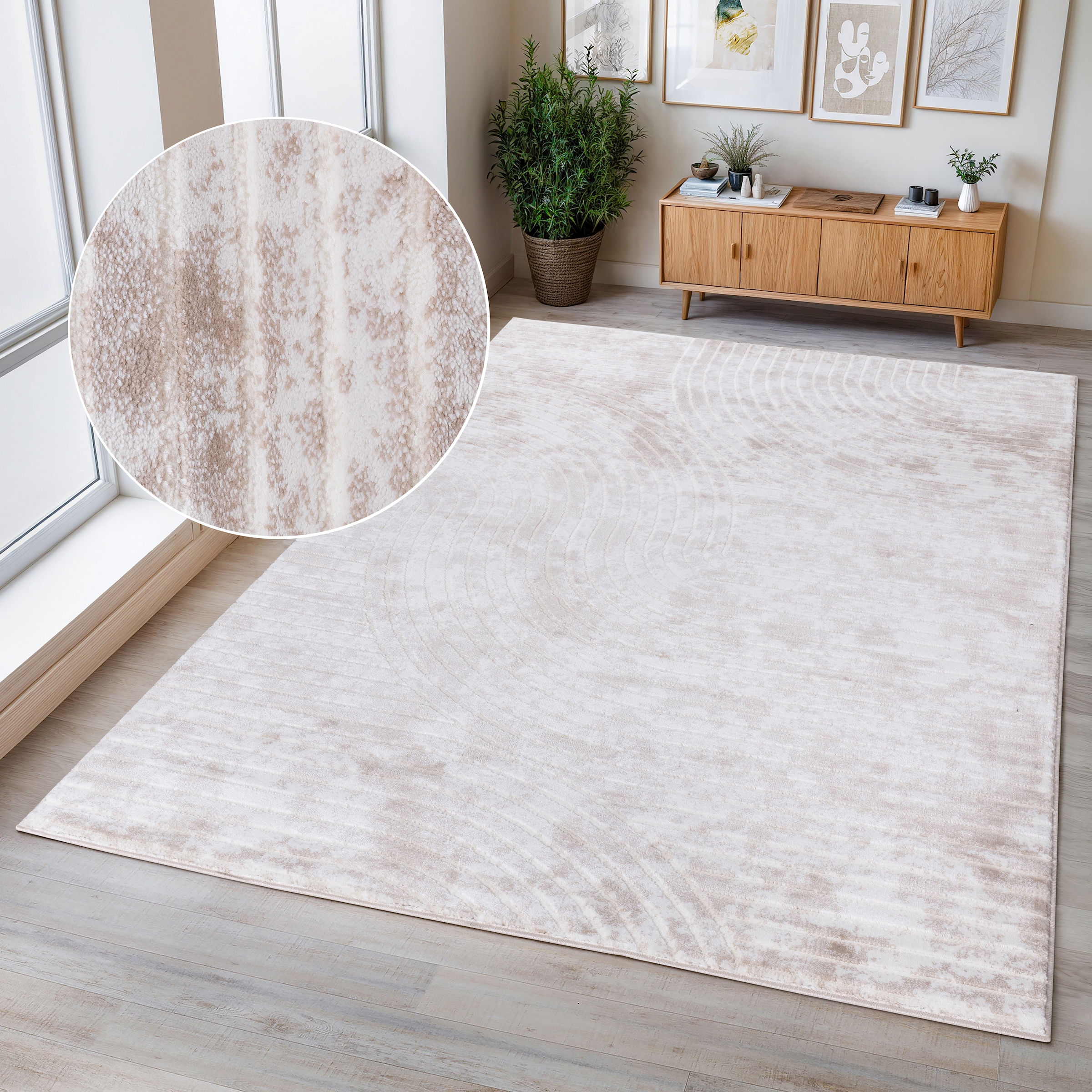 OTTO home Teppich »Luvu«, rechteckig, 12 mm Höhe, Modernes Design mit Boho- günstig online kaufen