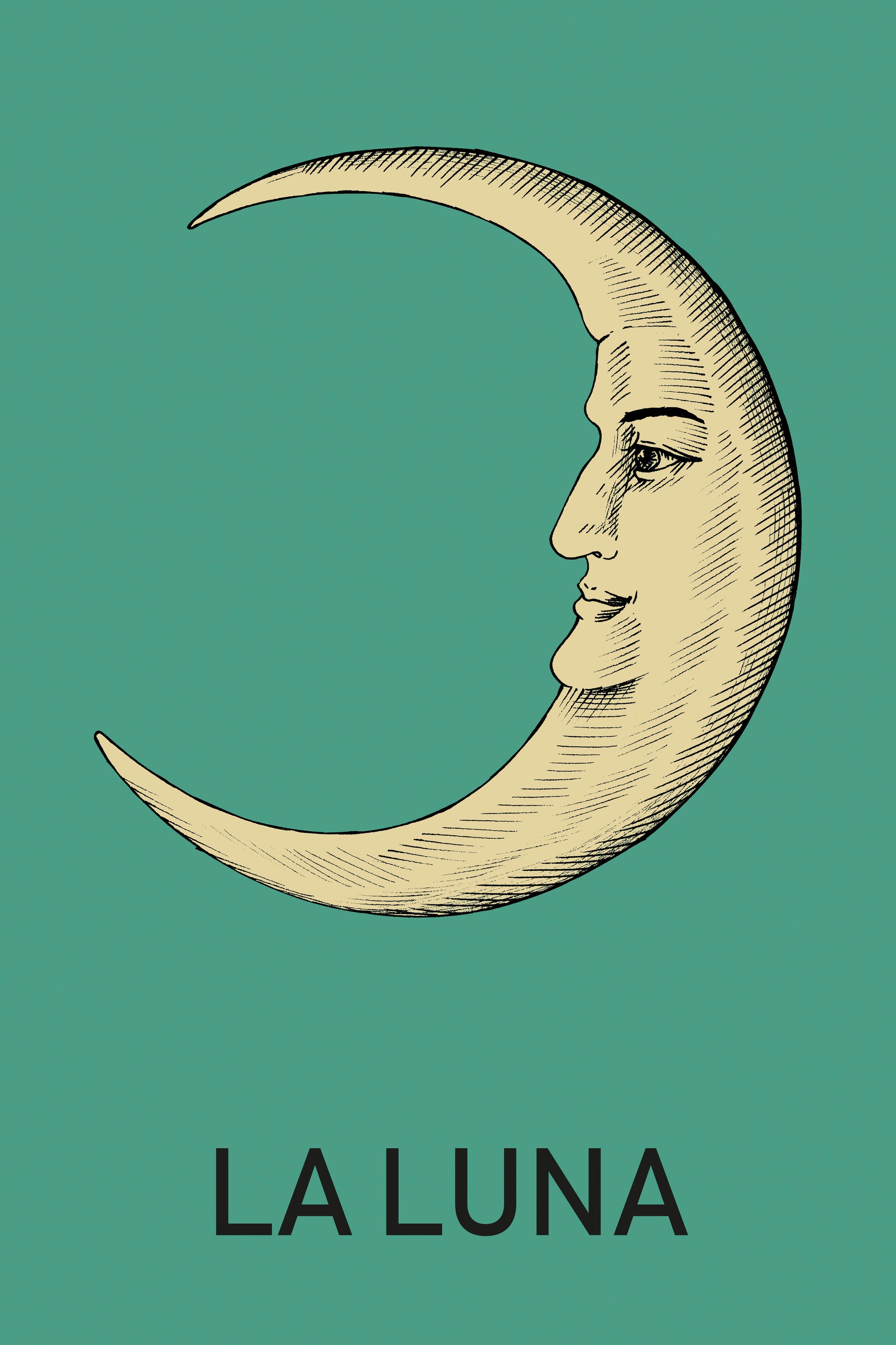 queence Leinwandbild »Der Mond«, Kunst-Modern-Schriftzug, Premium-Leinwands günstig online kaufen