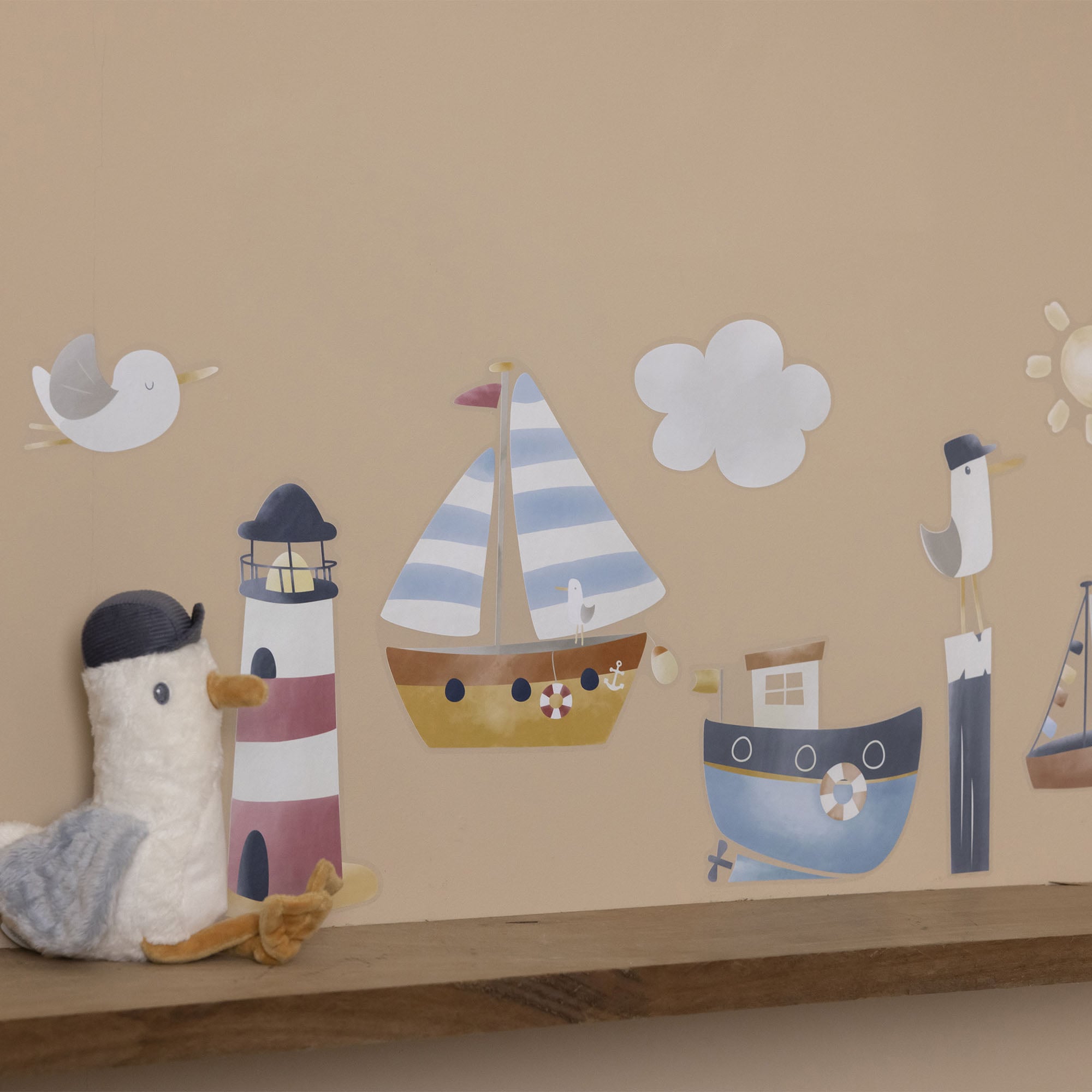 LITTLE DUTCH Wandtattoo »Little Dutch Selbstklebende Wandtattoo Set Sailors Bay«, (Set, 2 St.)