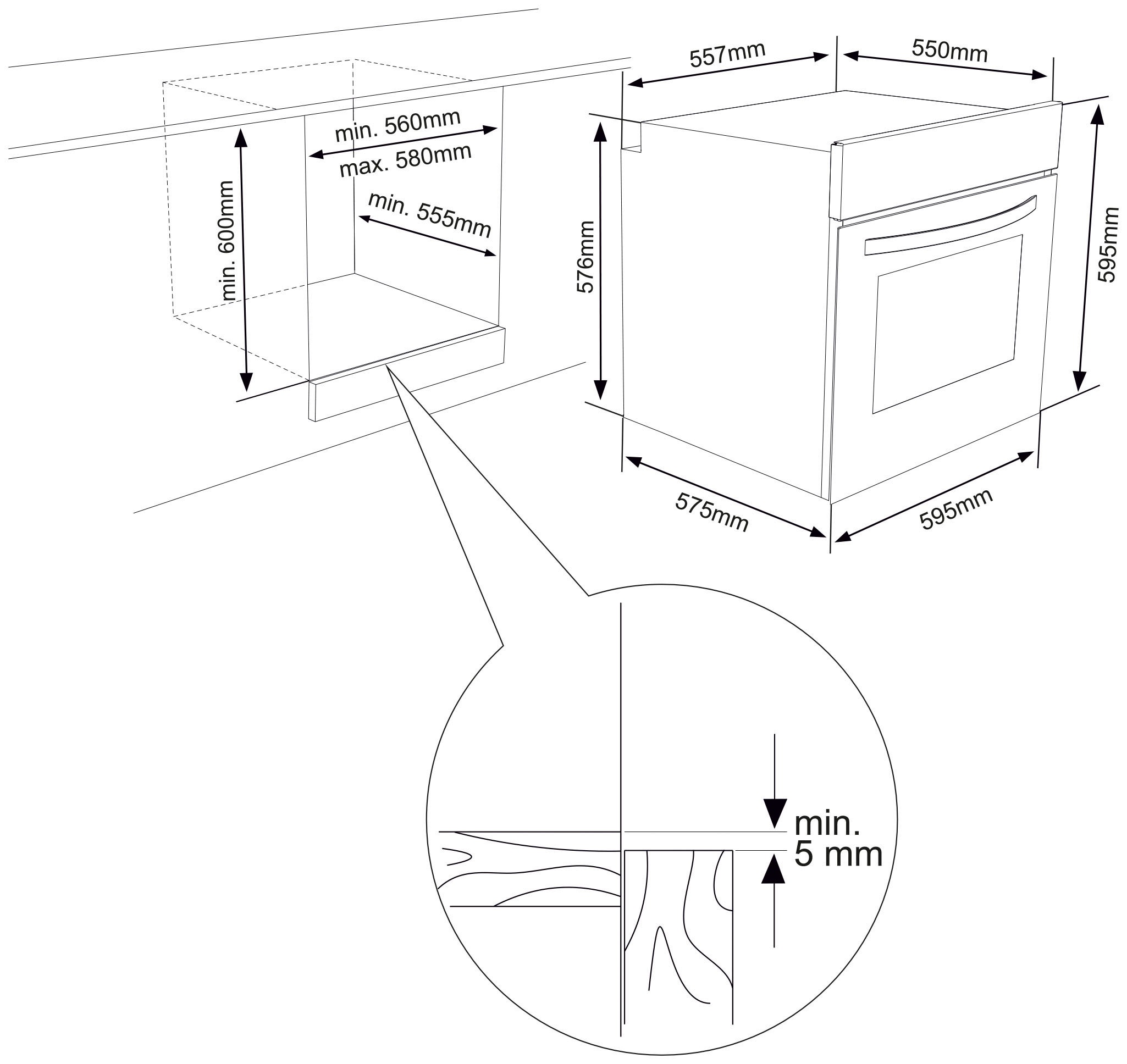 Sharp Einbaubackofen  »K-60DX19BM0-EU«, mit 1-fach-Teleskopauszug
