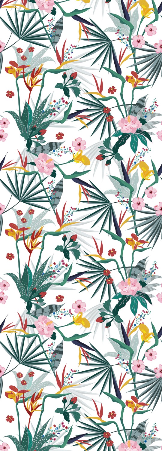 queence Vinyltapete »Amalia«, bedruckt-Motiv-botanisch-floral-gemustert-nat günstig online kaufen