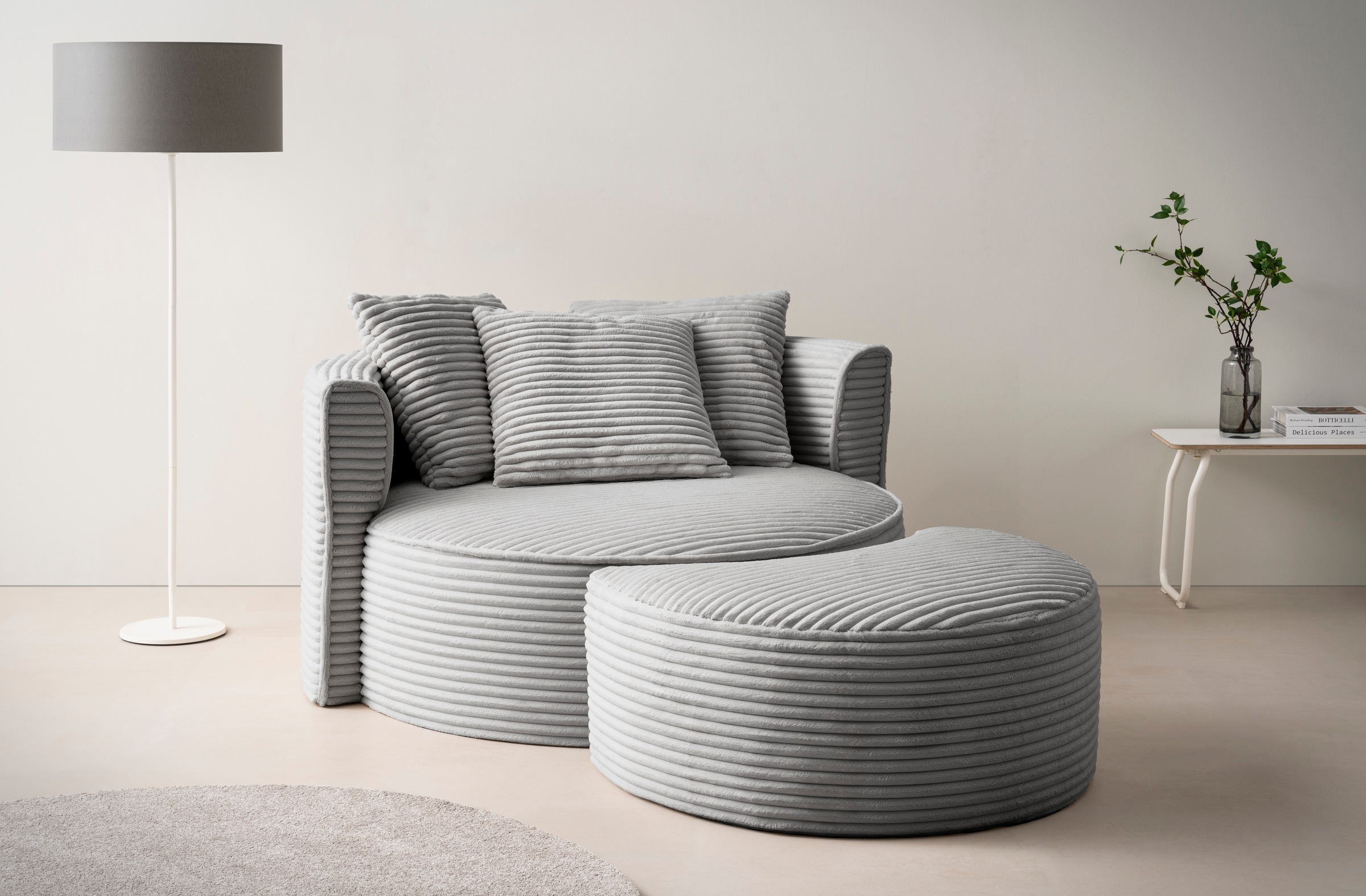 LeGer Home by Lena Gercke XXL-Sessel »ISALIE, Rundsessel mit Hocker, Lesese günstig online kaufen
