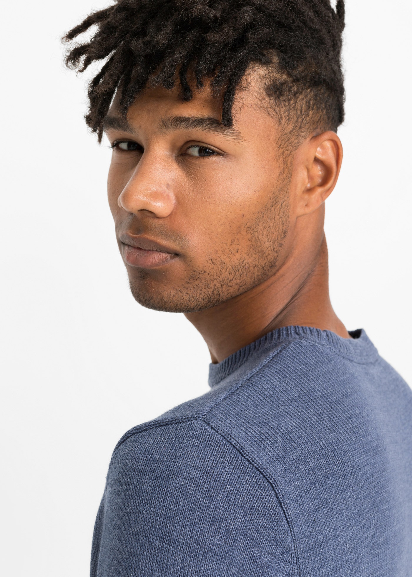 bonprix Strickpullover aus Baumwolle, mit Rundhalsausschnitt, für vielseitige Anlässe