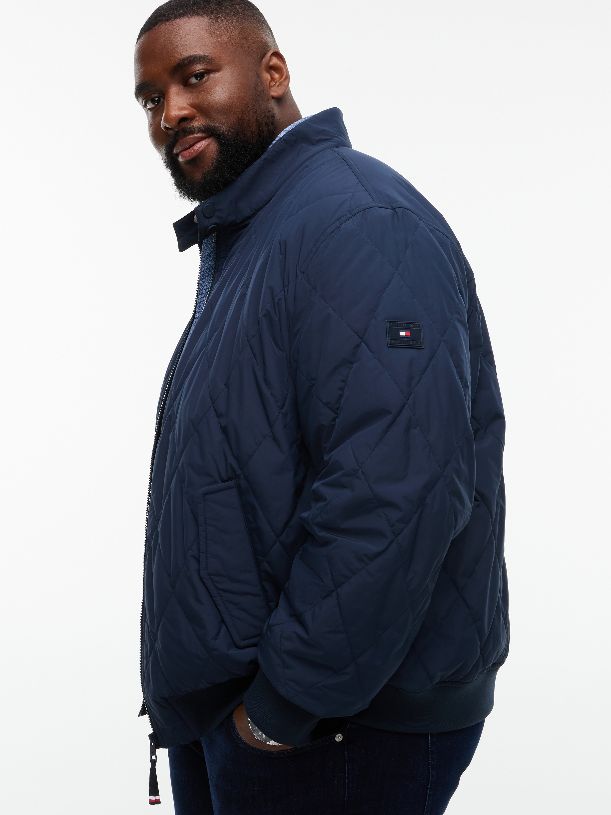Tommy Hilfiger Big & Tall Blouson »BT-PACKABLE QUILTED HARRINGTON« im Stepp-Design mit wasserabweisendem Finish