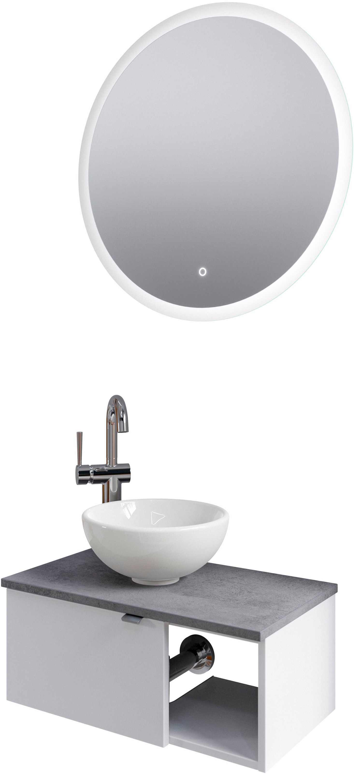Saphir Badmöbel-Set »Serie 6915«, (4 St.), Gäste-Bad, 70 cm breit, mit LED- günstig online kaufen