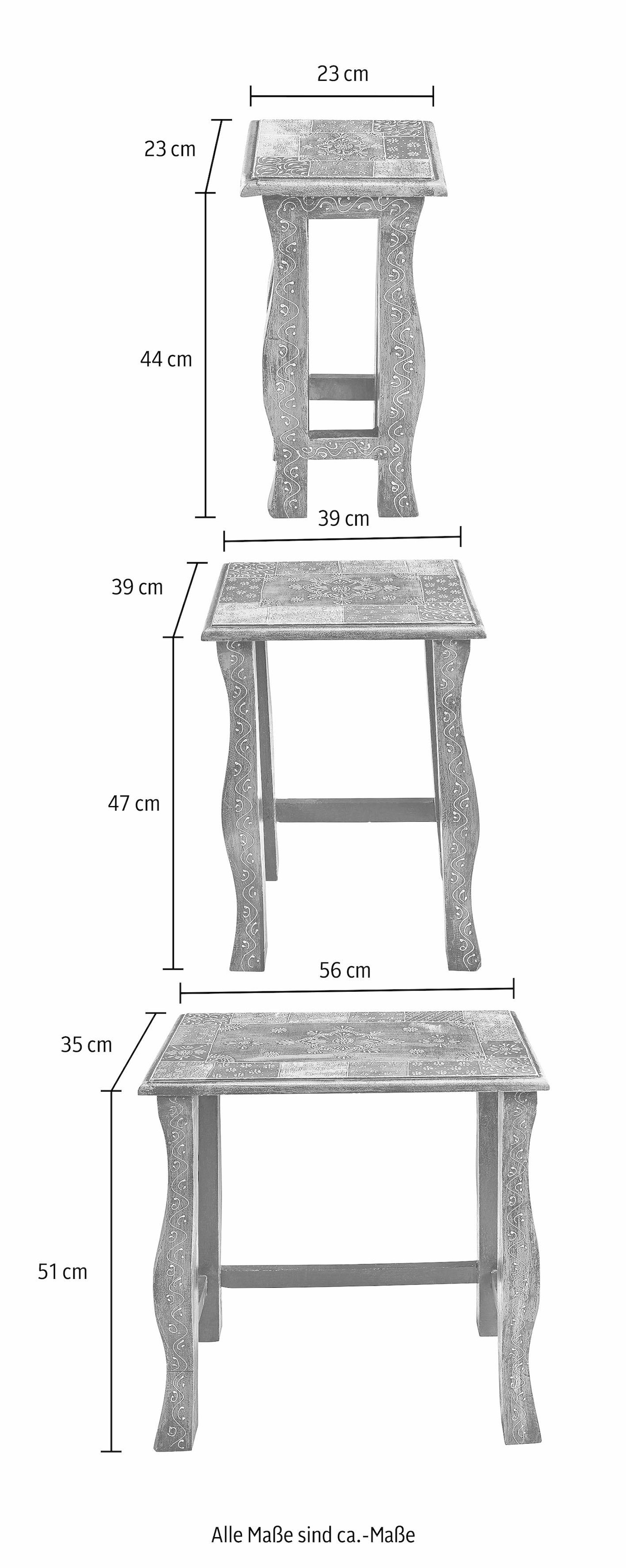 Home affaire Beistelltisch, (Set, 3 St.)