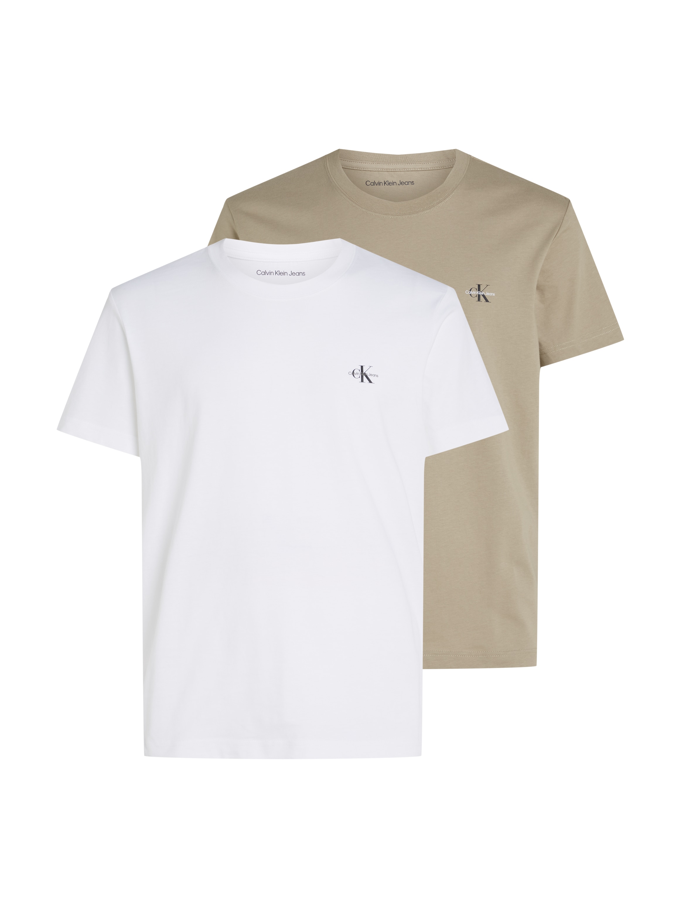 Calvin Klein Jeans T-Shirt »2 PACK MONOLOGO T-SHIRT«, (Packung, 2er-Pack), mit Rundhalsausschnitt