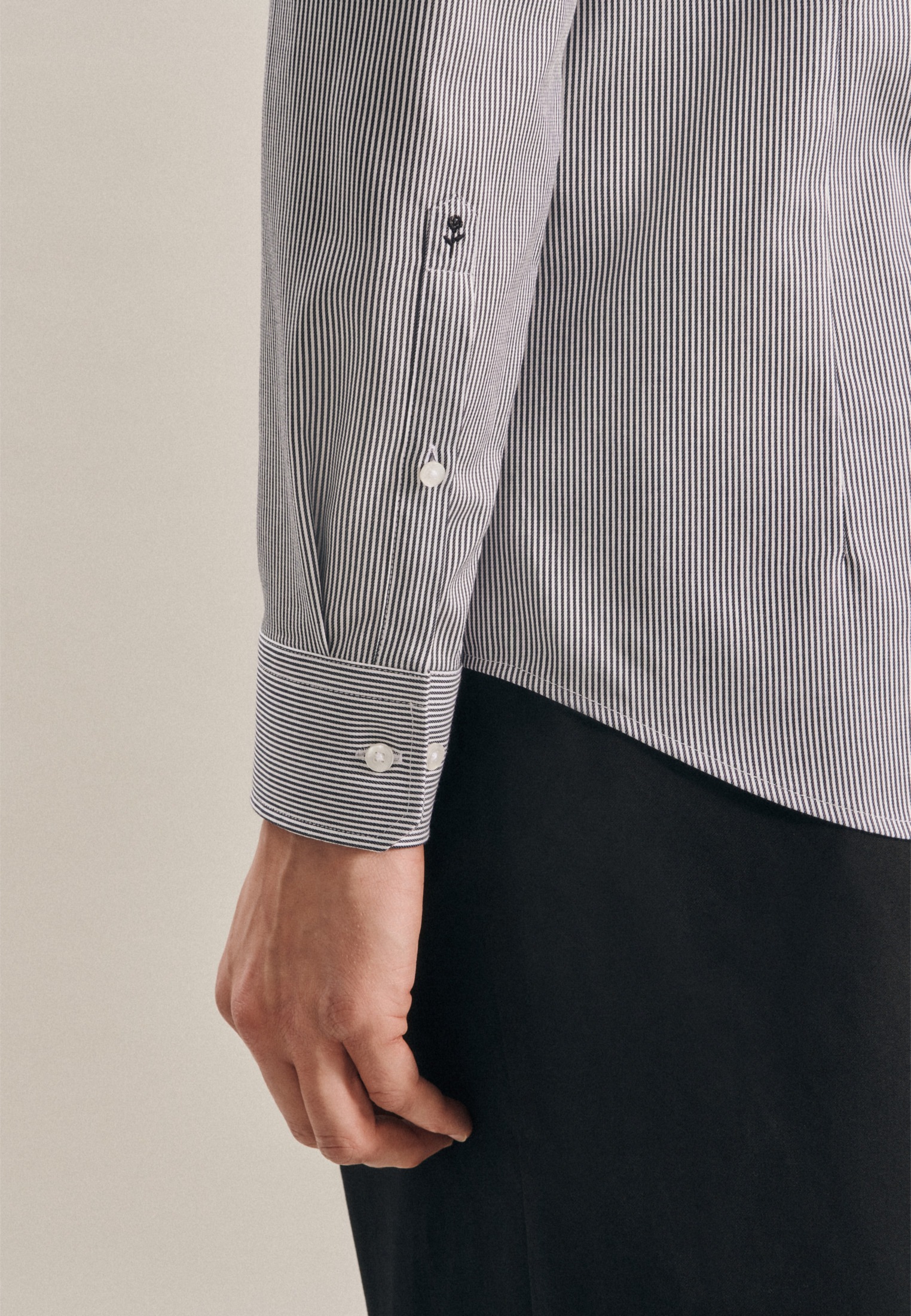 seidensticker Businesshemd »Slim«, Slim Extra langer Arm Kentkragen Streifen