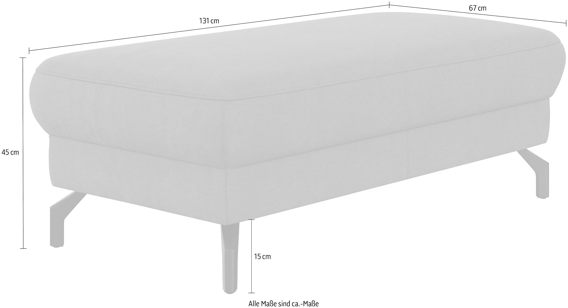 sit&more Hockerbank »Cinturo« mit Federkern, Sitzhöhe 45 cm