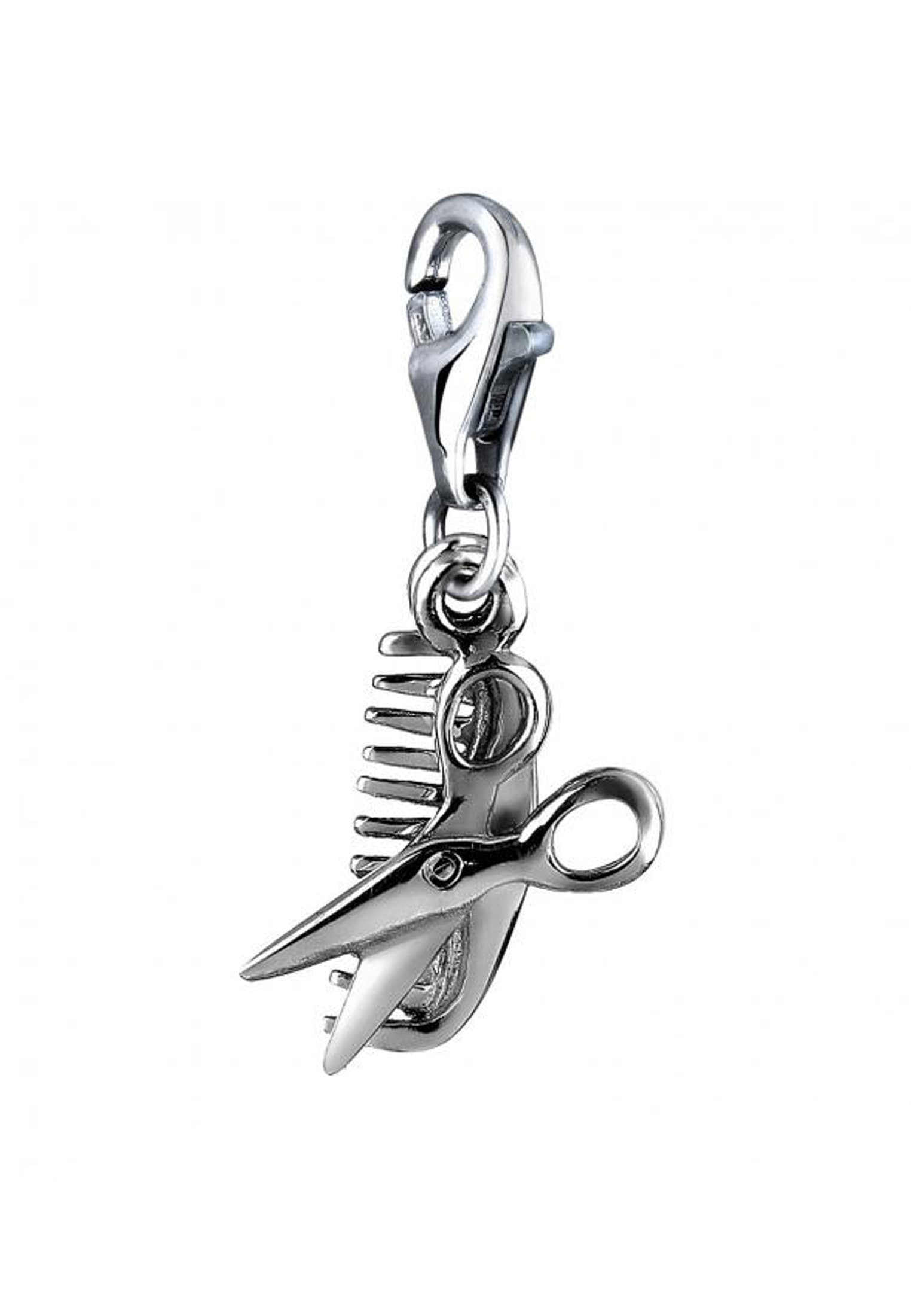 Nenalina Charm-Einhänger »Anhänger Schere Kamm Symbol Friseur 925 Silber«