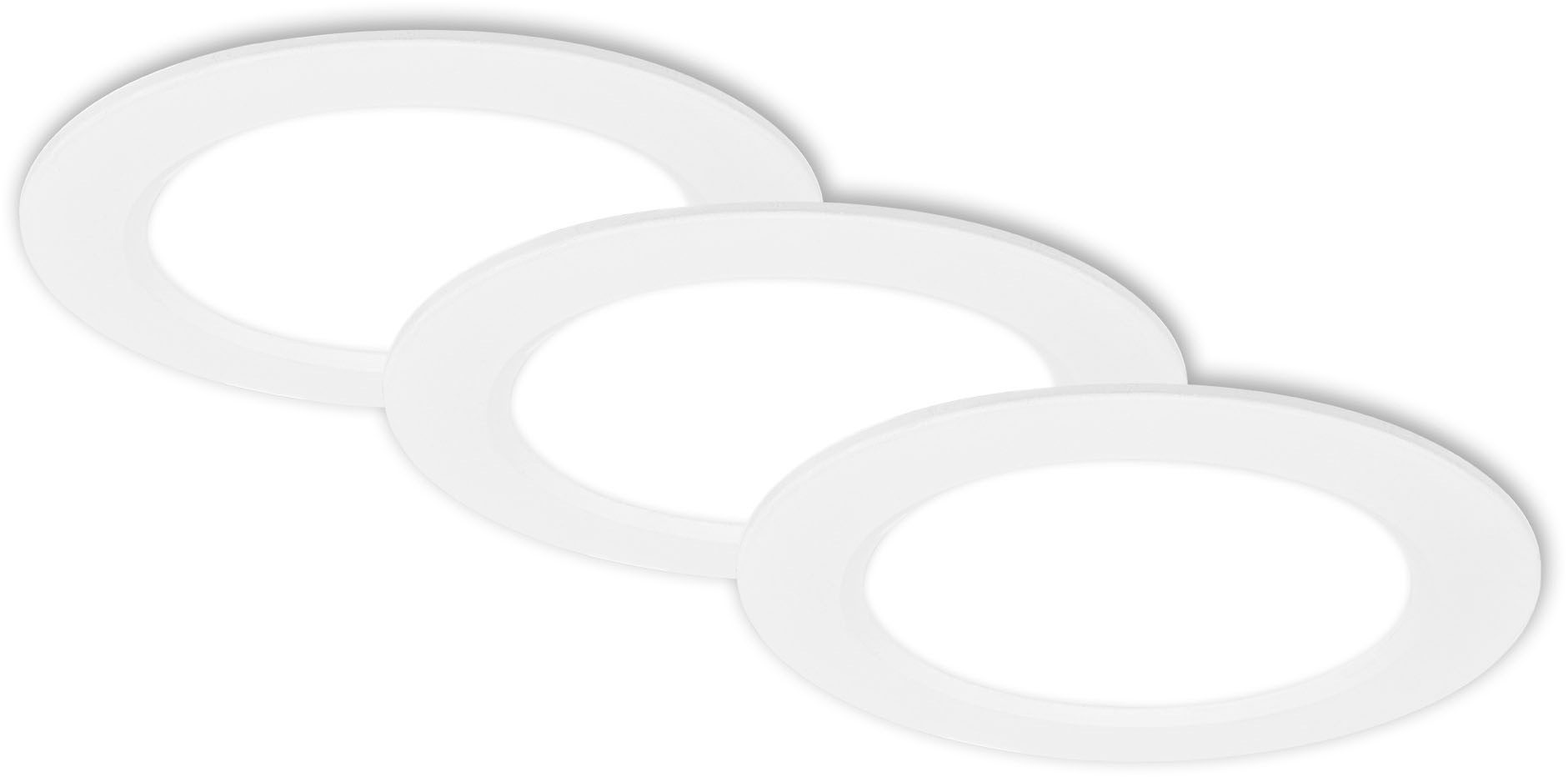 Briloner Leuchten LED Deckeneinbaustrahler, 3er-Set, je 3 x 6 Watt LED fest günstig online kaufen
