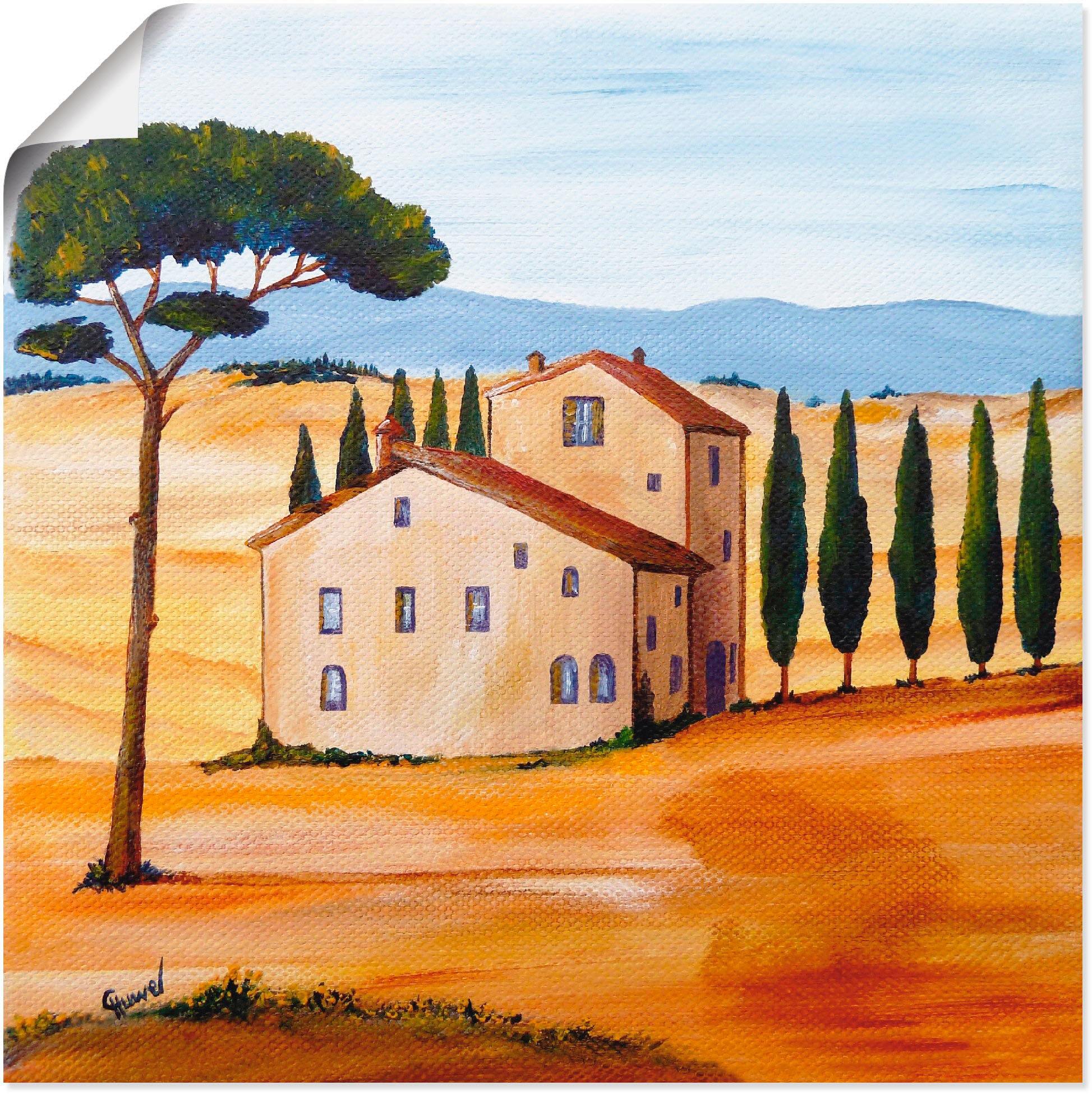 Artland Wandbild »Toskana modern 1«, St.), Leinwandbild, oder versch. Europa, als Wandaufkleber (1 bestellen in Poster online Größen