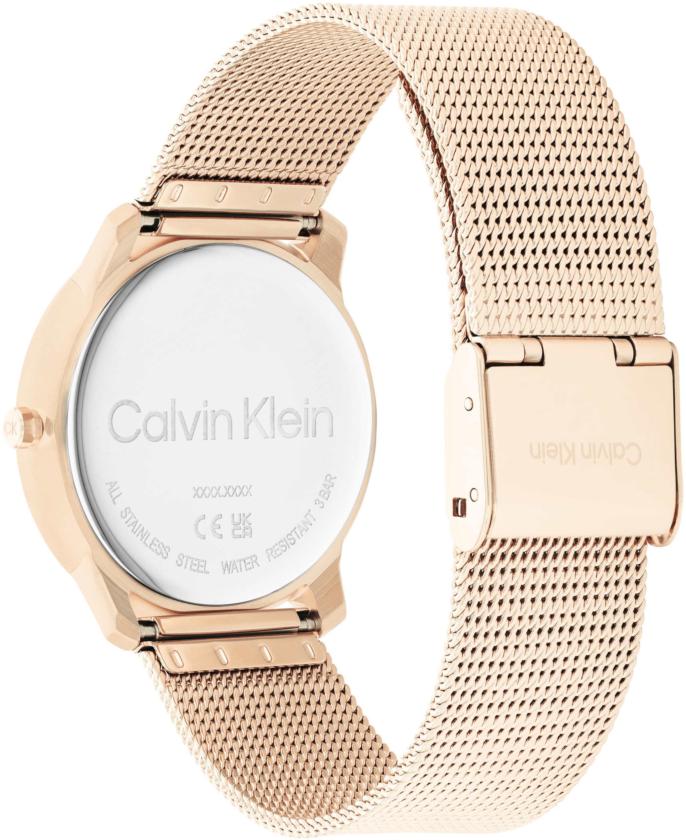 Calvin Klein Quarzuhr »CK ICONIC 35 mm«, Armbanduhr, Damenuhr, Mineralglas, Edelstahlarmband