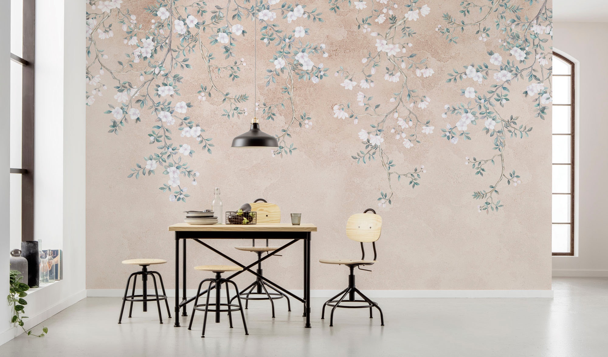 Komar Vliestapete »Digitaldruck Vlies -  Hanging Hanami - Größe 400 x 250 cm« bedruckt glatt Wohnzimmer, Schlafzimmer