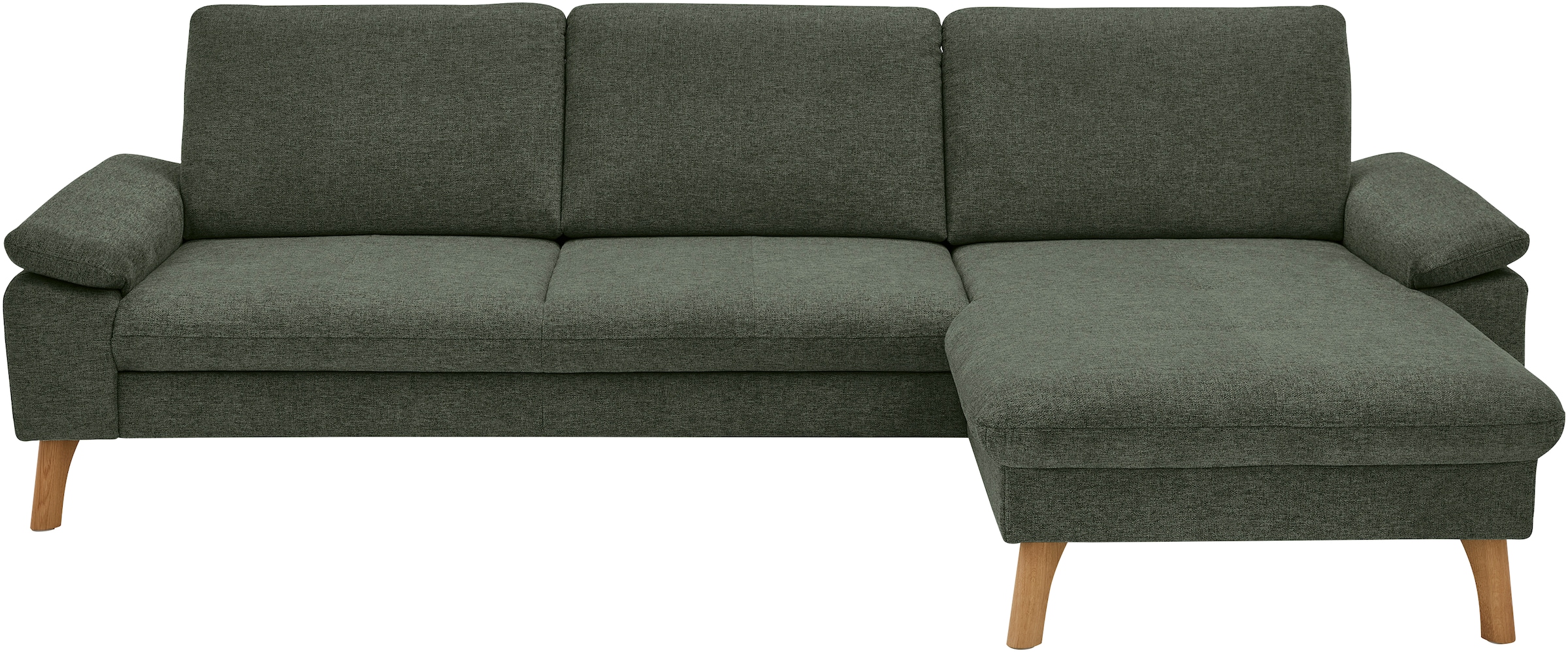 Die PlanBar Ecksofa »PP-PF24075 L-Form, Breite 286 cm« optional mit Kopfstützen, Bettfunktion, mot.Ottomane, Sitztiefenverst.