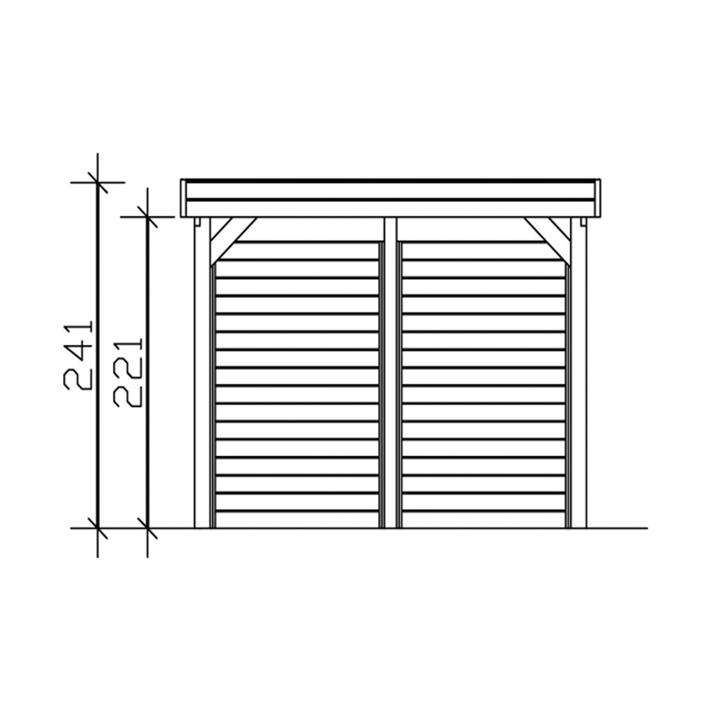 Skanholz Einzelcarport »Friesland 1«, Holz, 270 cm, braun