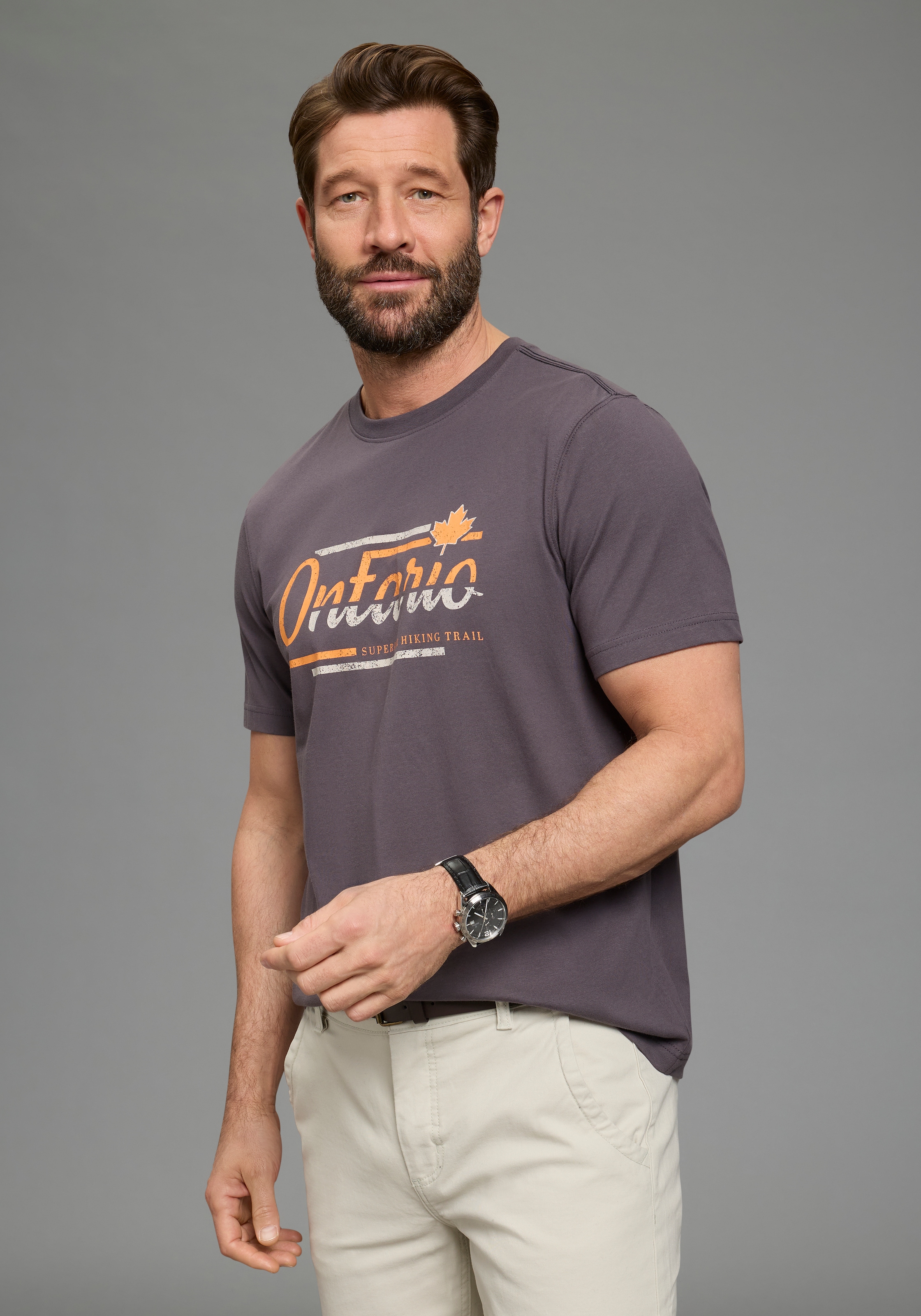 Man's World Rundhalsshirt »Neue Kollektion!« normale Passform, kurzarm, mit Print, bedruckte Optik