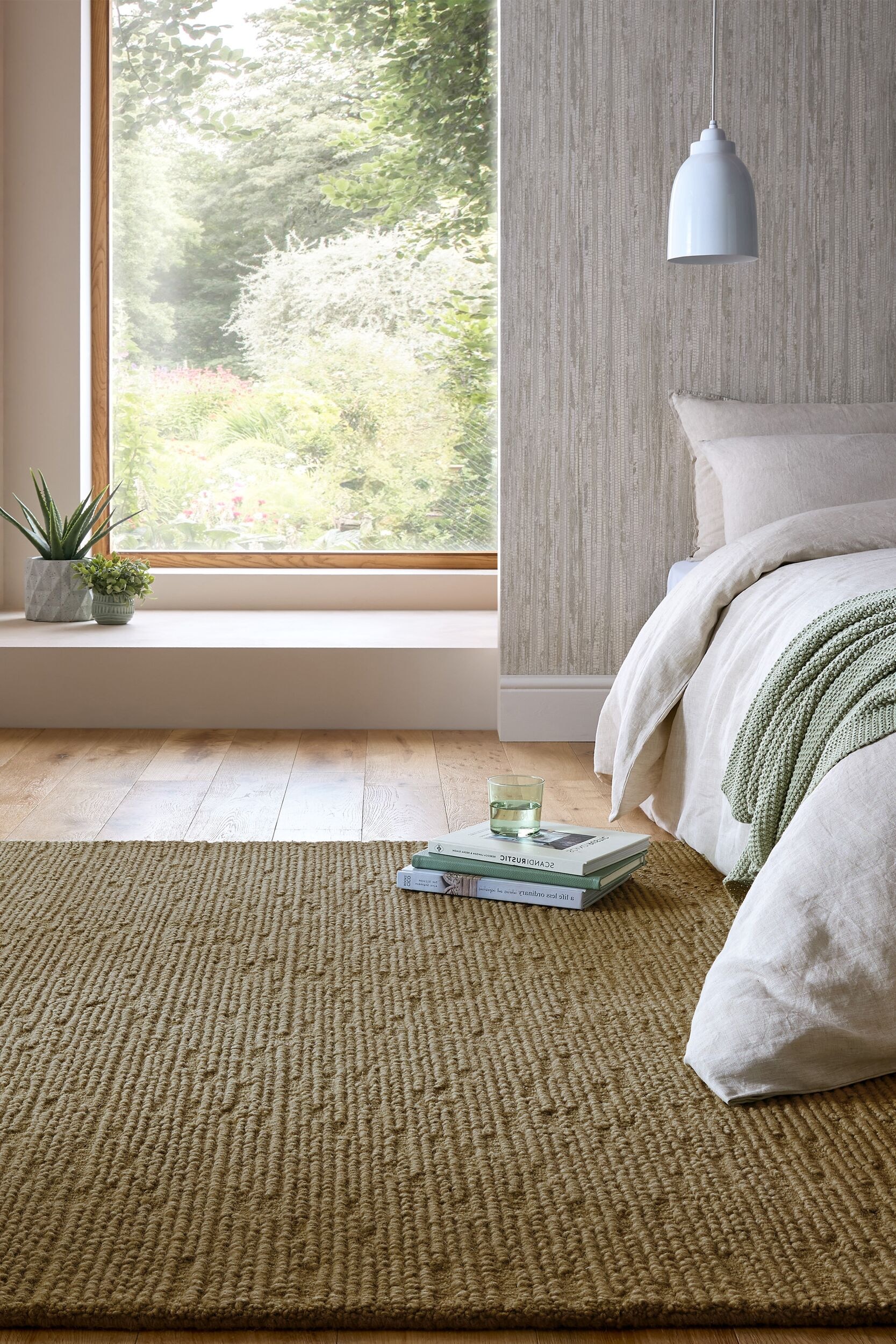 FLAIR RUGS Wollteppich »Harris Boucle«, rechteckig, 12 mm Höhe, handgeferti günstig online kaufen
