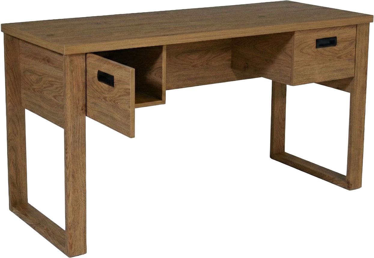 Jahnke Schreibtisch »RIVA D 140« Schreibtisch,Stauraum,2 Türen, Metallgriffe,Eiche-Optik,Breite:140 cm