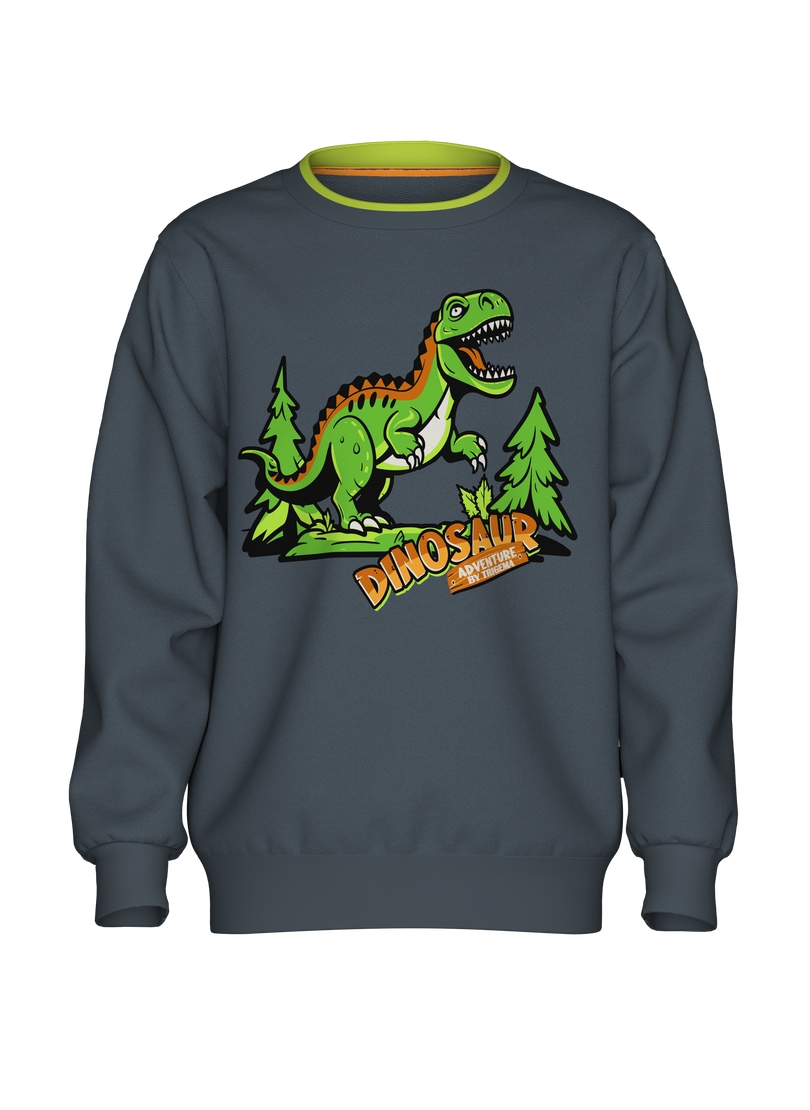 Trigema Sweatshirt »TRIGEMA Sweatshirt mit großem Dino-Printmotiv«

