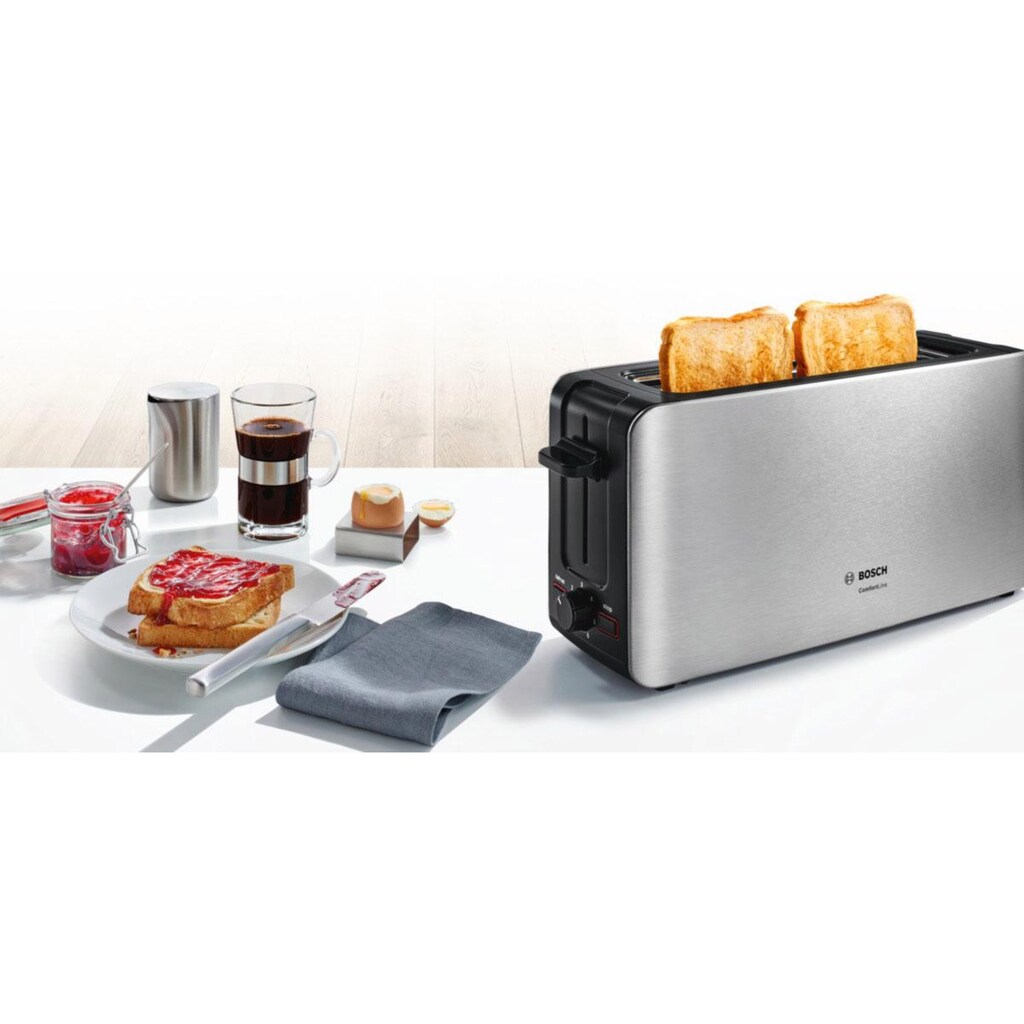 BOSCH Toaster »ComfortLine TAT6A803«, 1 langer Schlitz, für 2 Scheiben, 1090 W