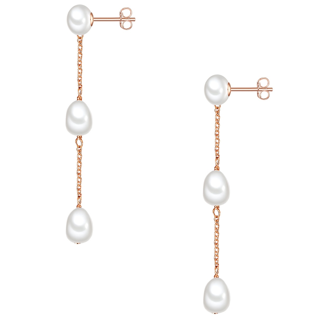 Valero Pearls Paar Ohrhänger »Set: VP751«, (2 tlg.), aus Süßwasser-Zuchtperlen