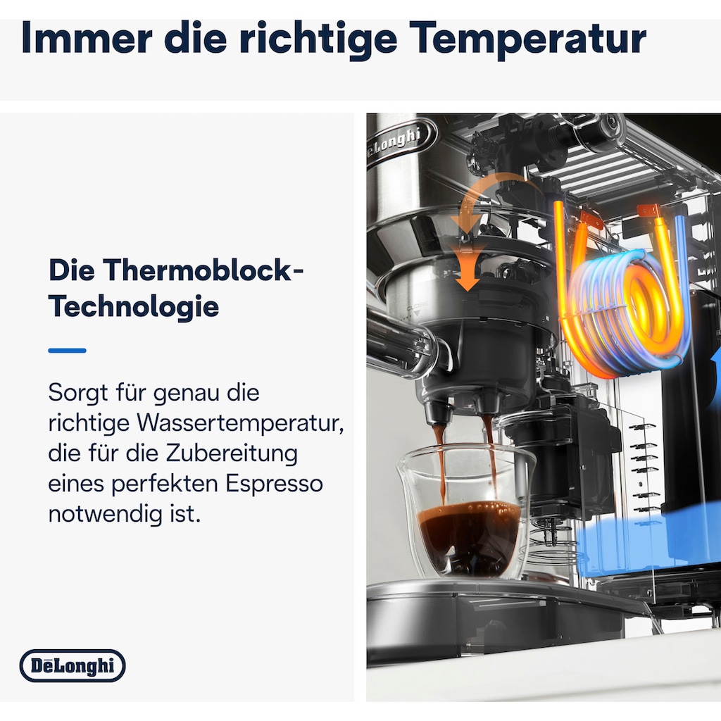 De'Longhi Siebträgermaschine »Dedica Arte EC885.GY«