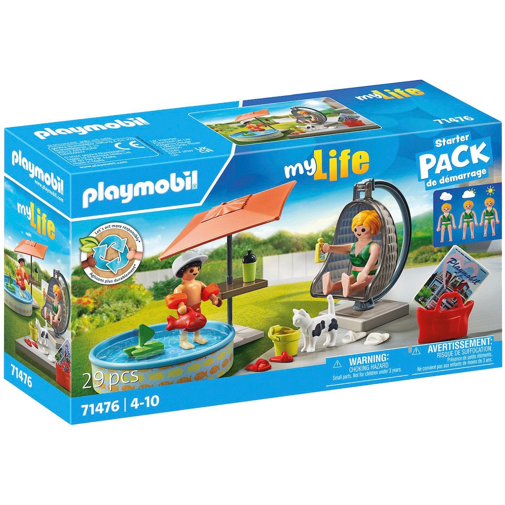 Playmobil® Konstruktions-Spielset »Planschspaß zu Hause (71476), City Life«, (29 St.), teilweise aus recyceltem Material; Made in Europe
