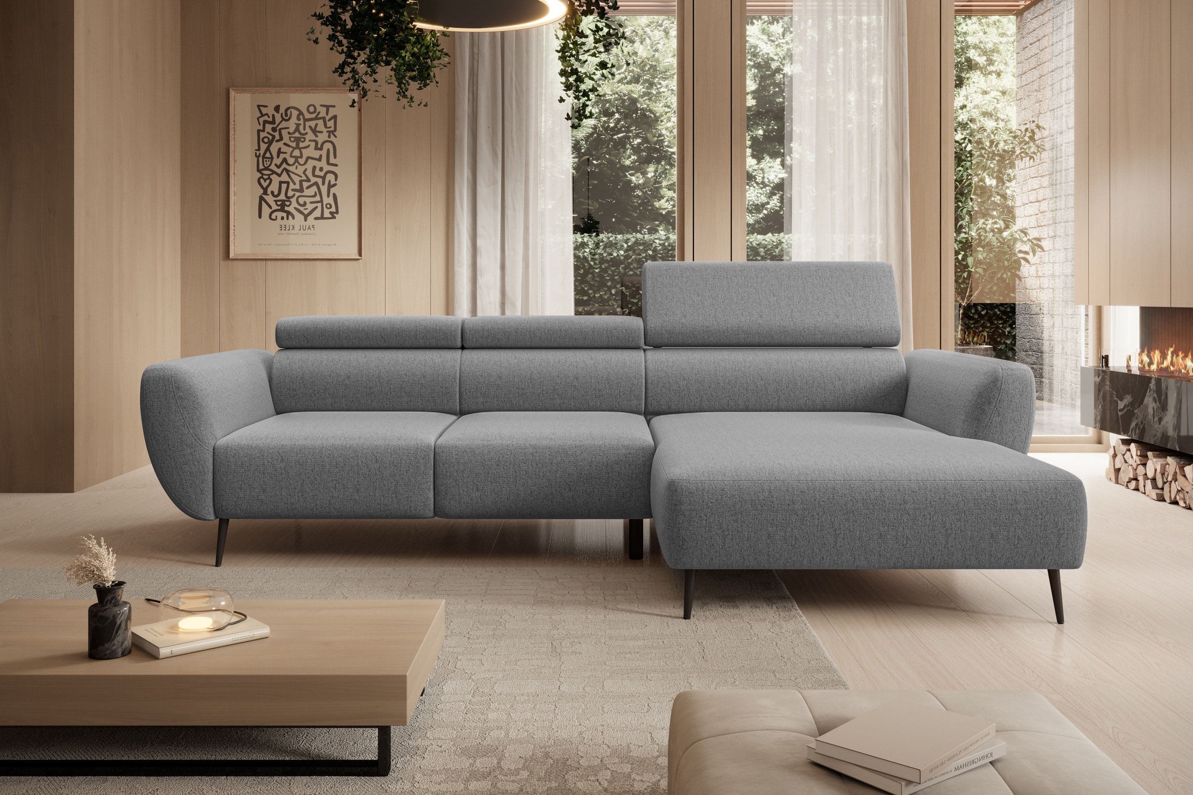 WERK2 Ecksofa »Alisson, mit elektrischer Sitztiefenverstellung, L-Form, Bre günstig online kaufen