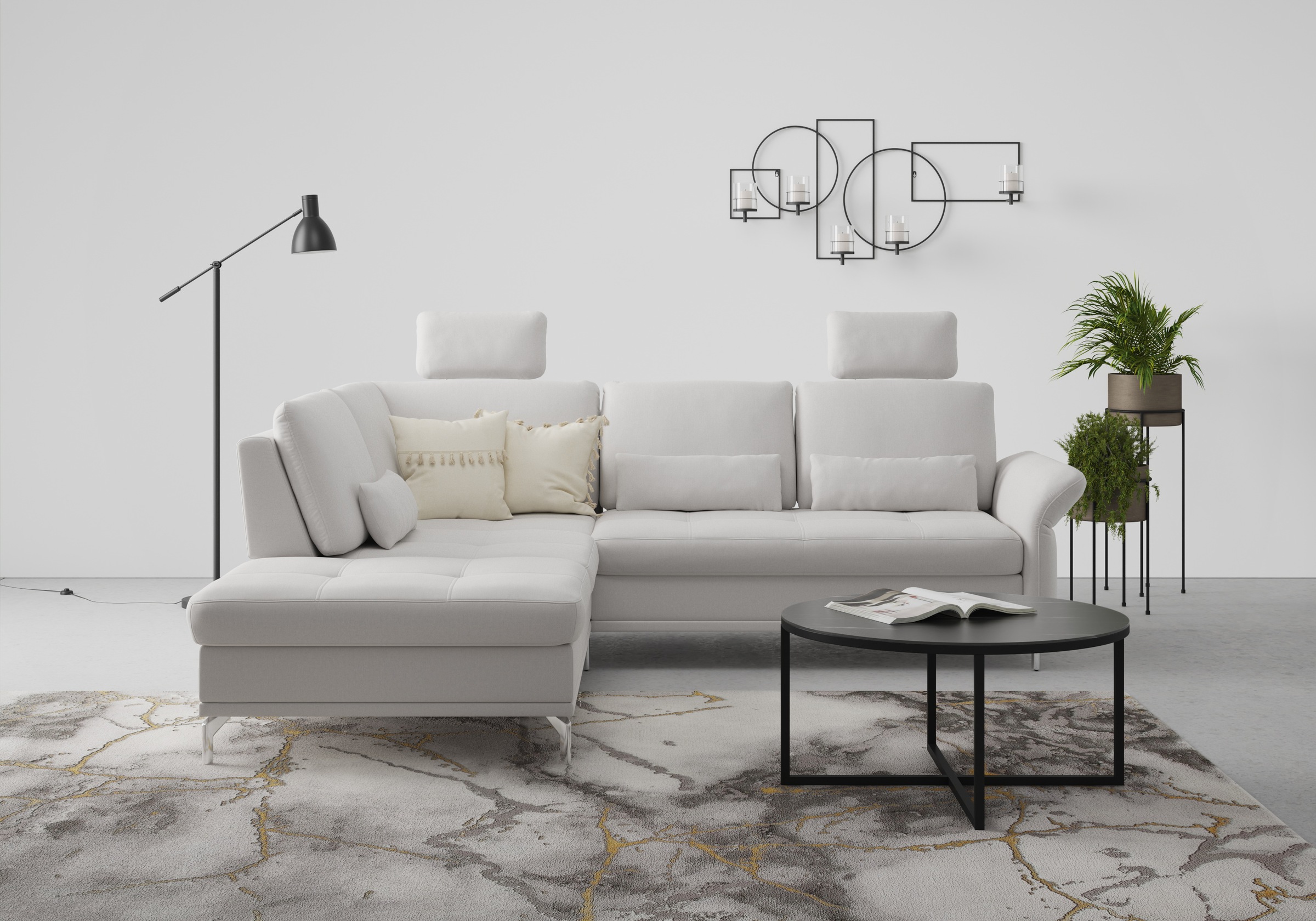 Home affaire Ecksofa »Palm Beach L-Form« Federkern, mit Sitztiefenverstellu günstig online kaufen