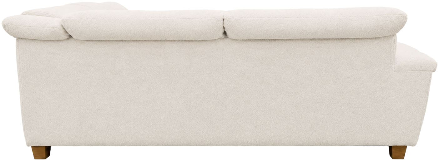 OTTO home Wohnlandschaft »Eggery 352 x 214 cm, auch mit Schlaffunktion & Bettkasten, Holzfüße« Kopfteile verstellbar, U-Form, aus pflegeleichtem Luxus-Microfaser