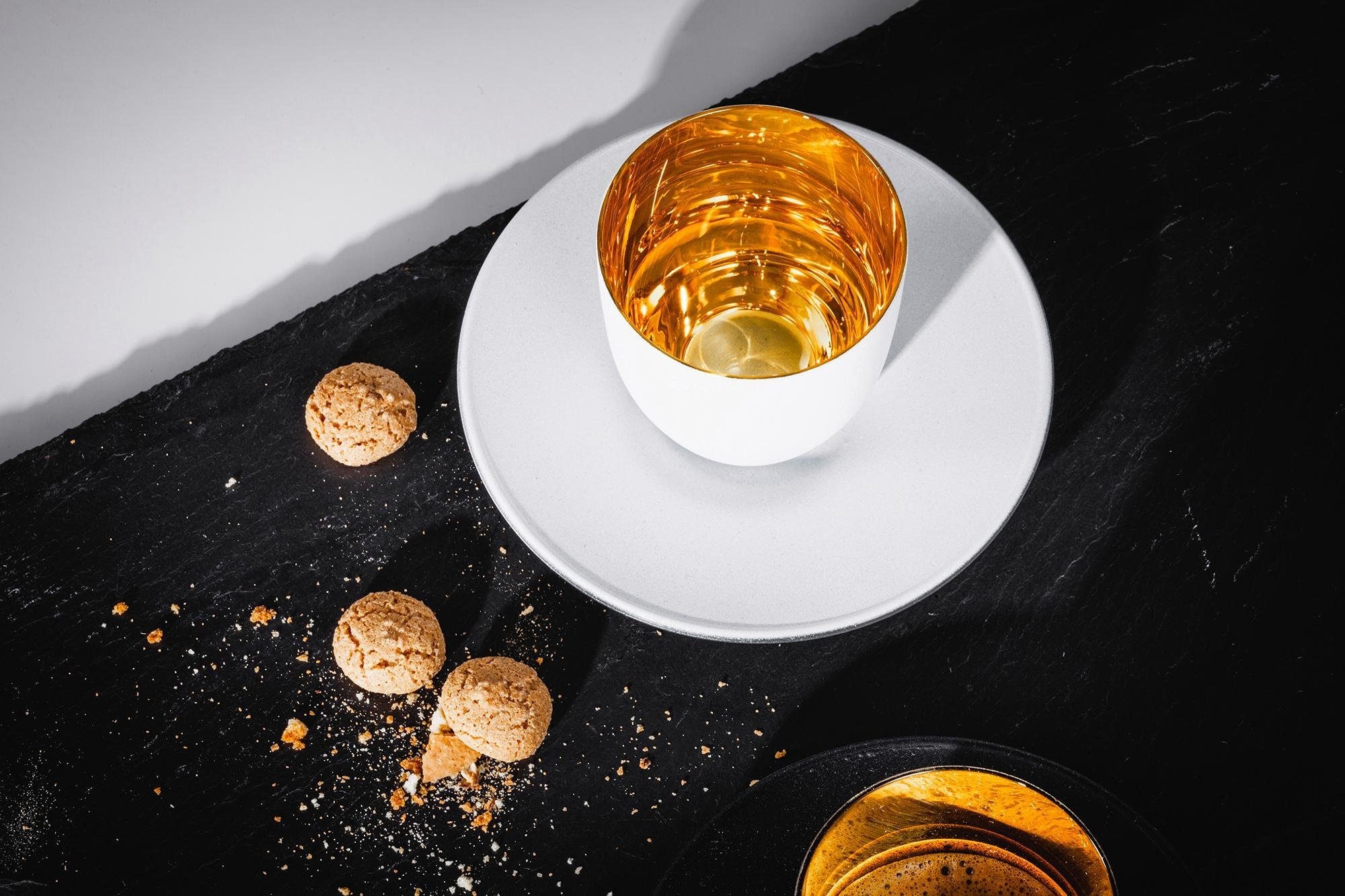 Eisch Germany Espressoglas »Cosmo gold«, (Set, 2 tlg.), Echtgold, handgefertigt, bleifrei, 100 ml, 2-teilig, Made in Germany