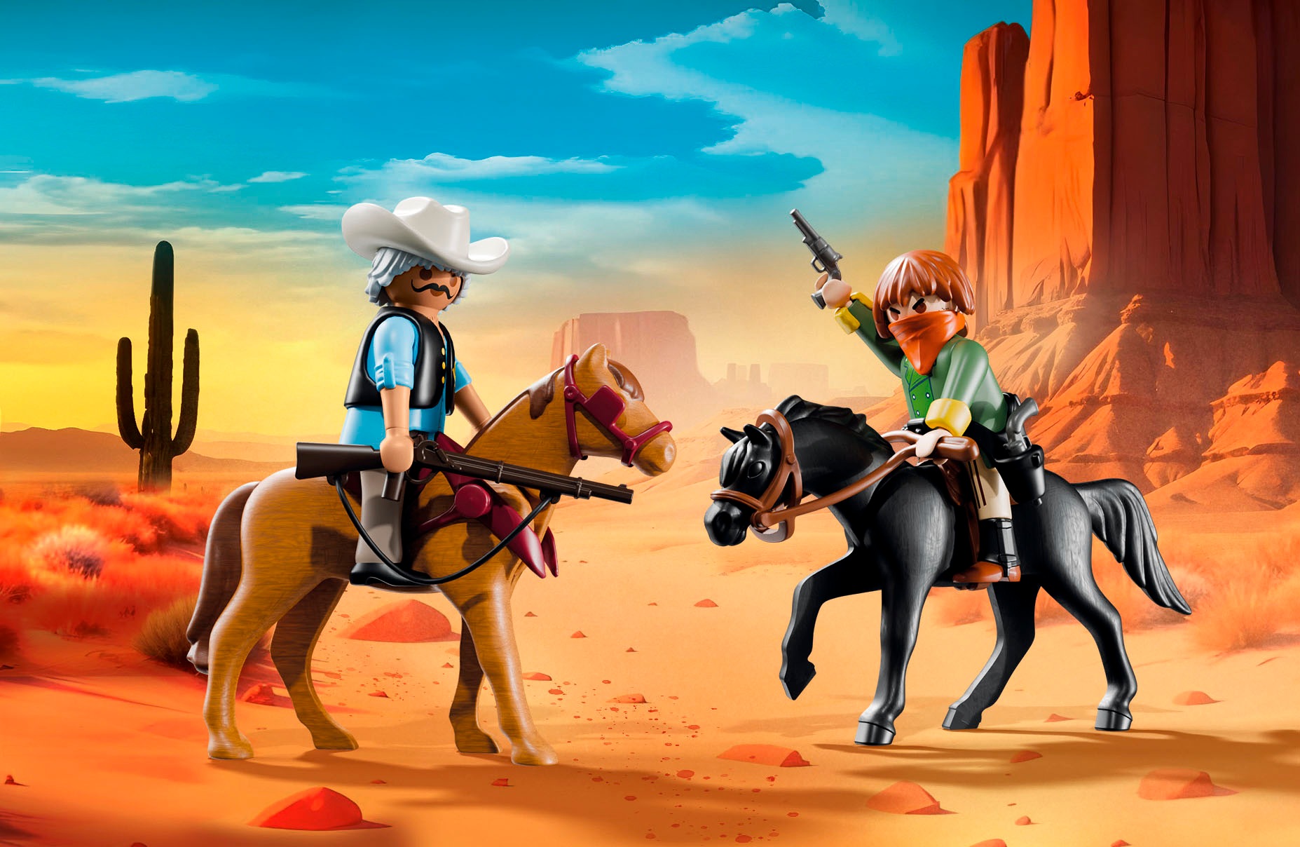 Playmobil® Konstruktions-Spielset »Postkutschenüberfall im Wilden Westen (71862), History«, (58 St.), Made in Europe