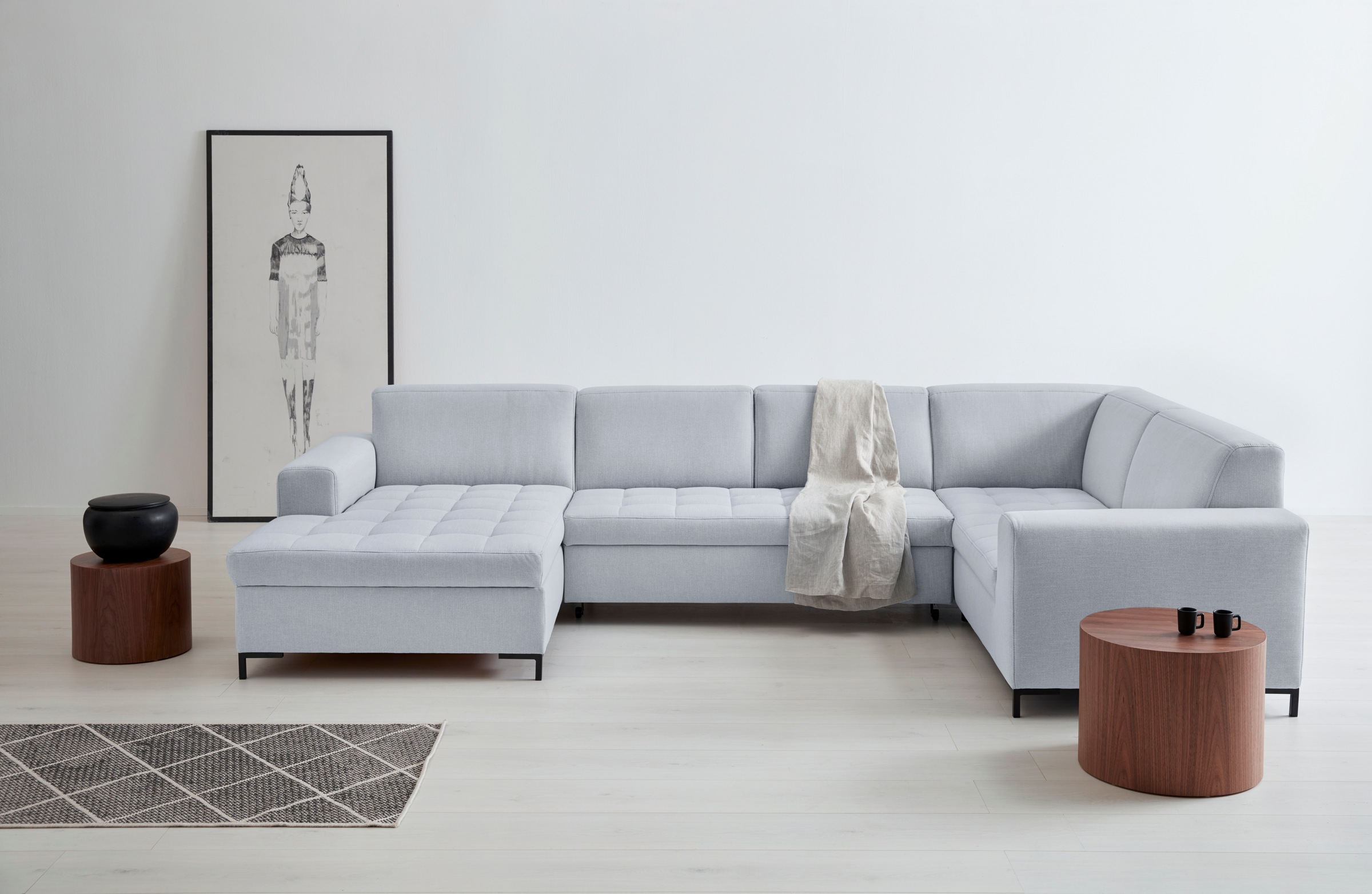 OTTO products Wohnlandschaft "Grazzo U-Form", hochwertige Stoffe aus recyce günstig online kaufen