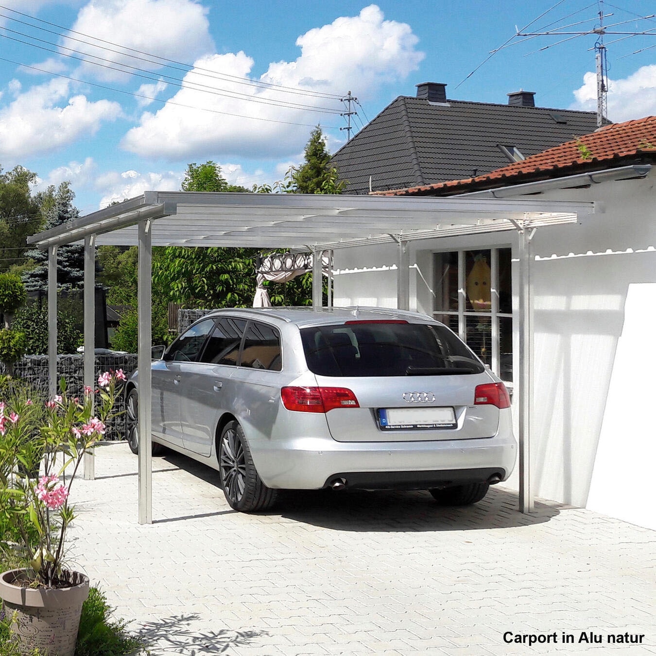 Beckmann Einzelcarport »CPTW«, Aluminium, 270 cm, Reinweiß