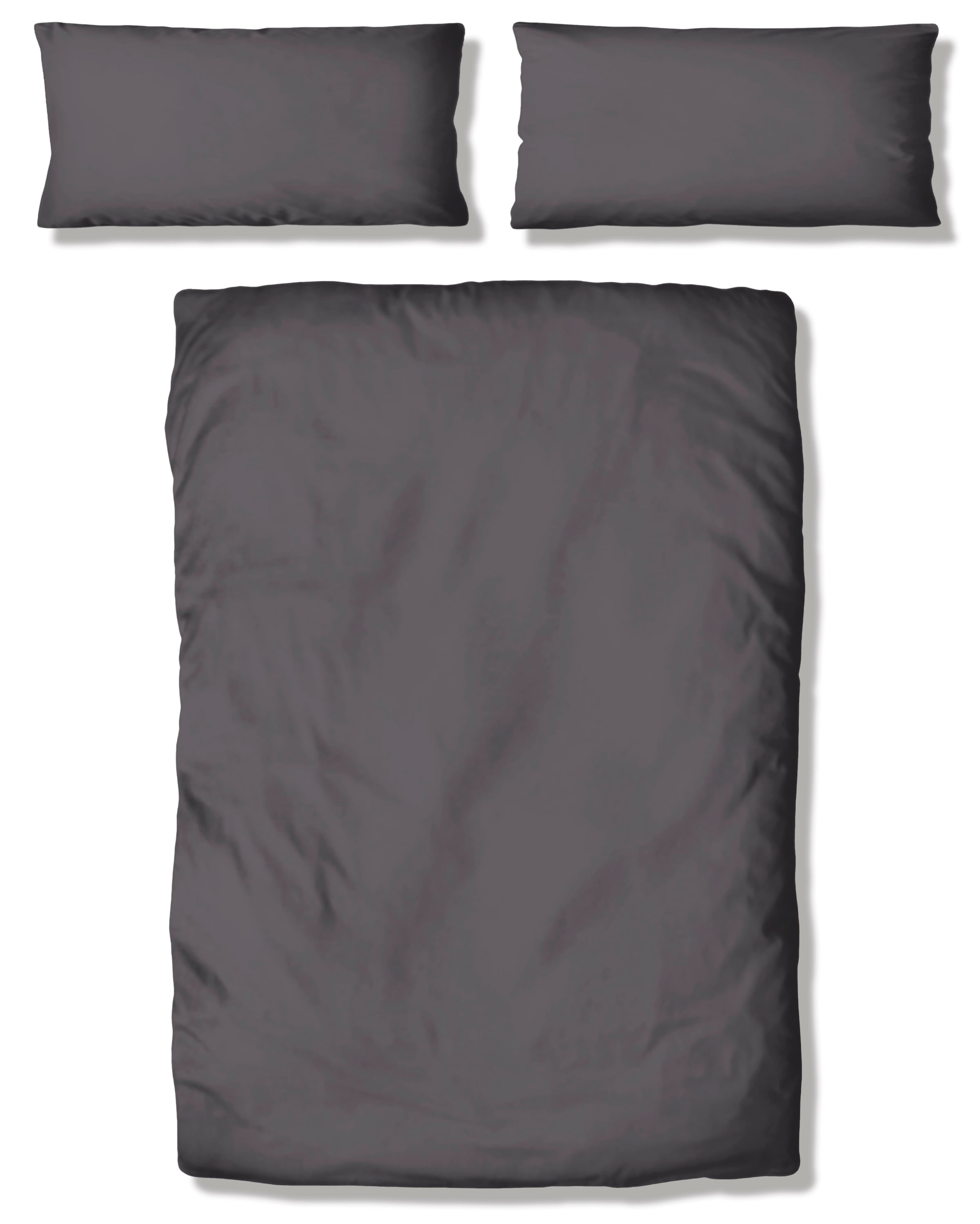 my home Bettwäsche »Desner«, (2 tlg.), Mikrofaser Qualität, Uni Design, 100% Polyester, Premium Qualität, soft, feinfädig, uni Design, Ökotex zertifiziert, Kissenbezug und Bettdeckenbezug mit Knöpfen ausgestattet, zeitlose uni Design