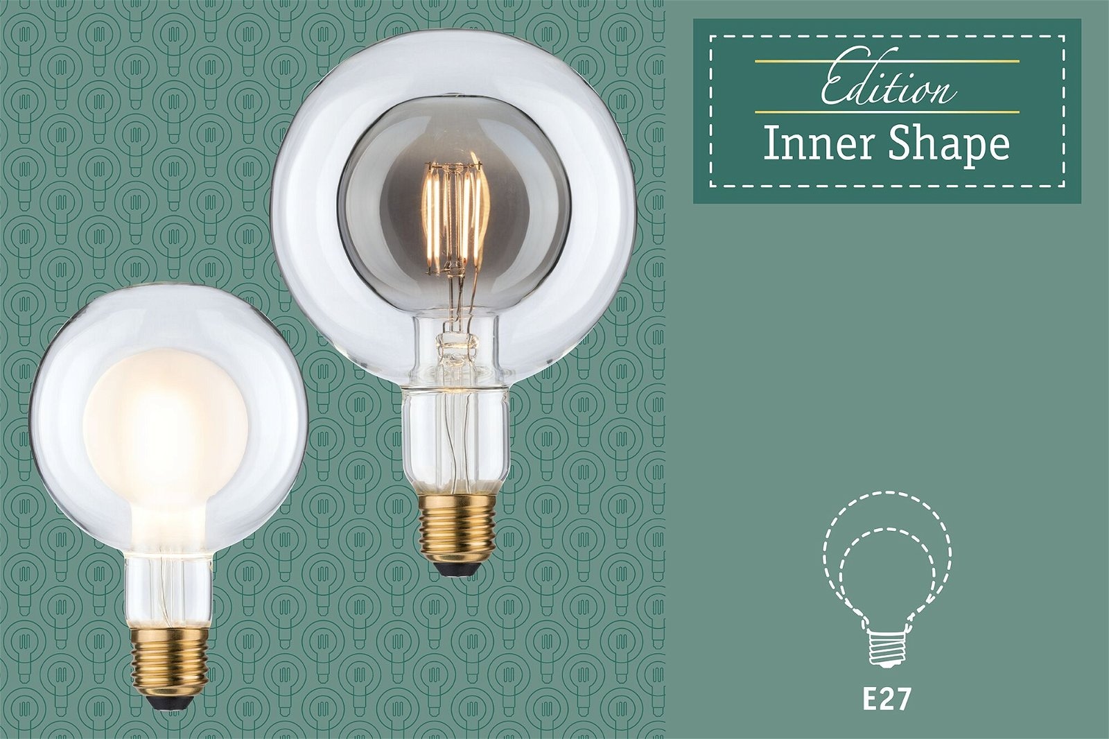 Paulmann LED-Leuchtmittel »G95 Inner Shape 450lm matt 4W 2700K 230V«, E27, 1 St., Warmweiß
