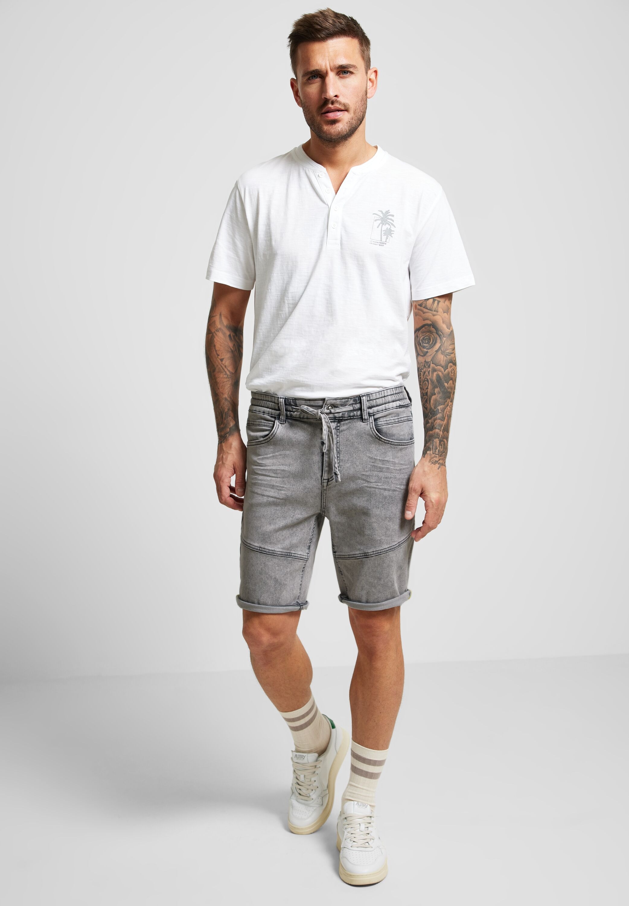 3. Bild von STREET ONE MEN Jeansshorts, mit Tunnelzugband
