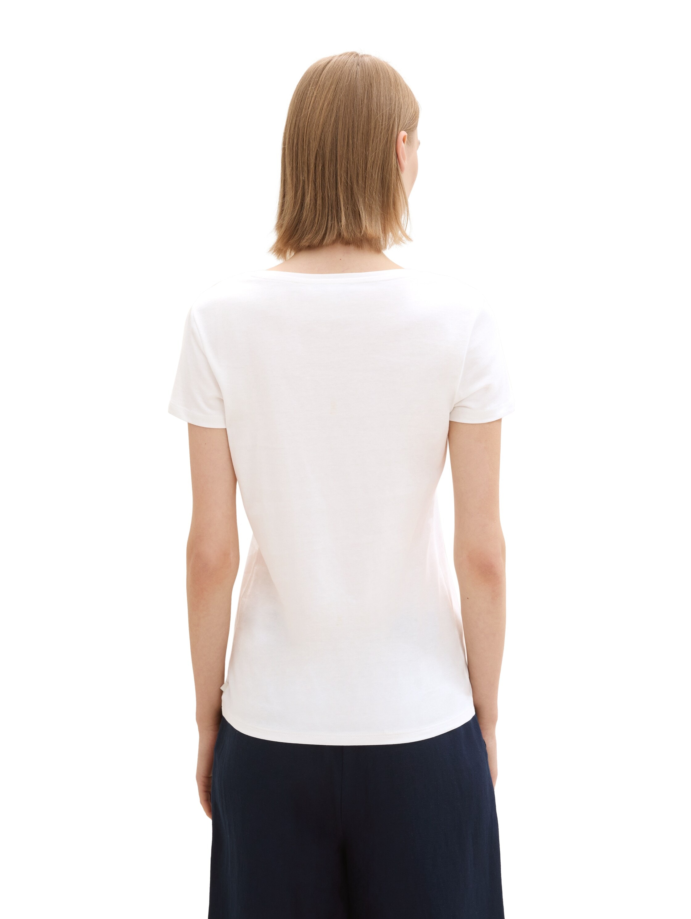 TOM TAILOR Denim T-Shirt, (Packung, 2 tlg.), Doppelpack mit Logo-Print