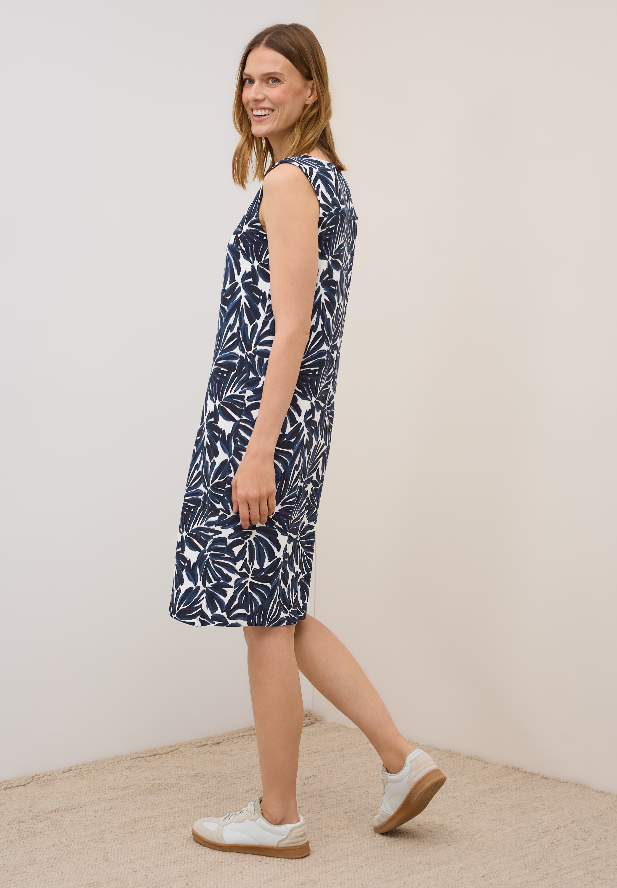 Cecil Jerseykleid, mit Raffung an den Schultern und grafischem Muster