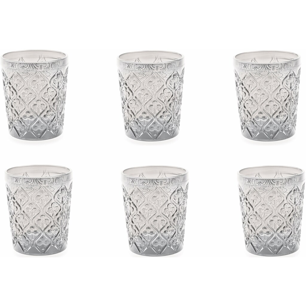 Villa d'Este Gläser-Set »Marrakech Transparent«, (Set, 6 tlg.), Wassergläser-Set, 6-teilig, Inhalt 240 ml