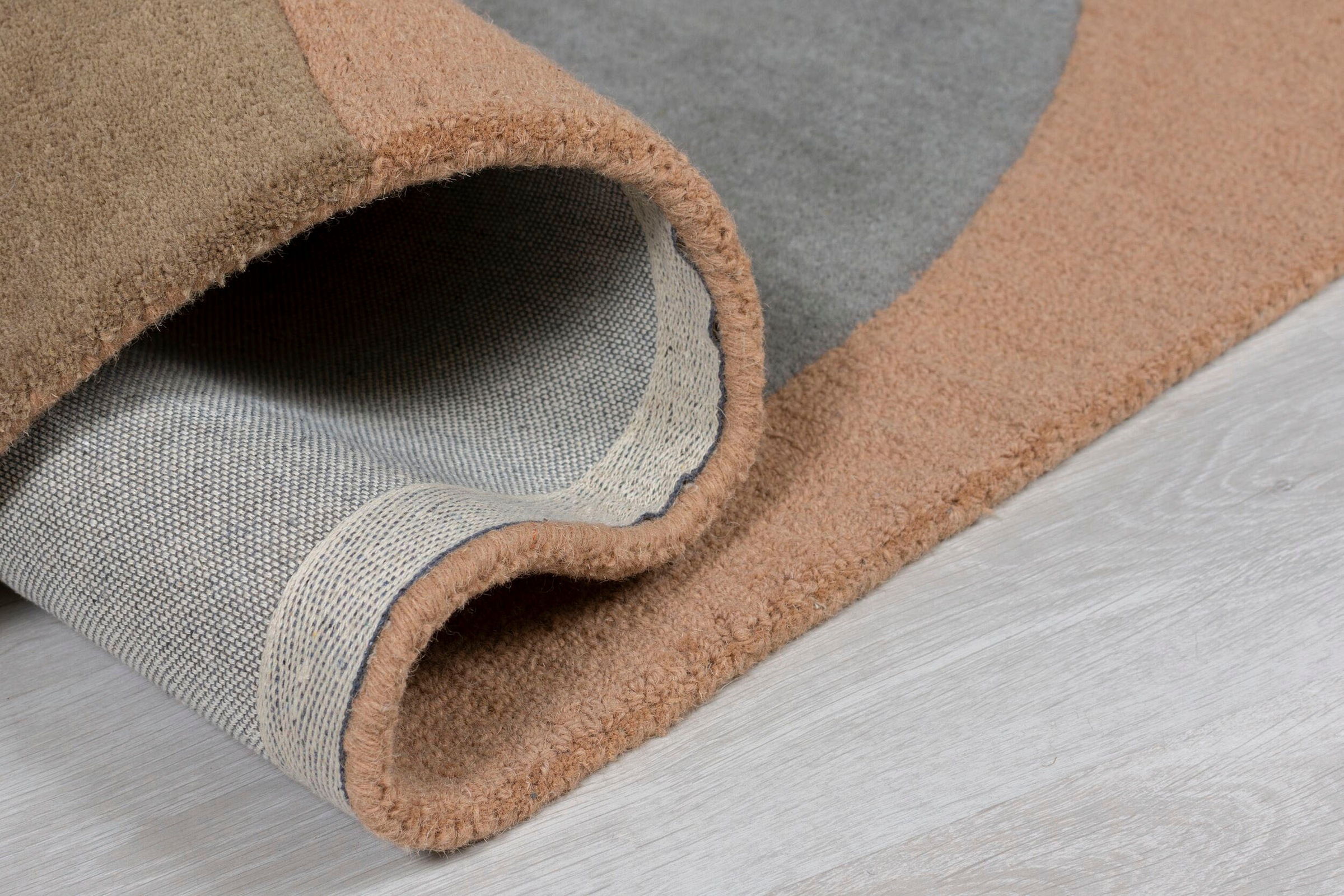 FLAIR RUGS Wollteppich »Esre, aus 100% Wolle,« rechteckig 9 mm Höhe geometrisches Design, handgearbeiteter Konturenschnitt, Wohnzimmer