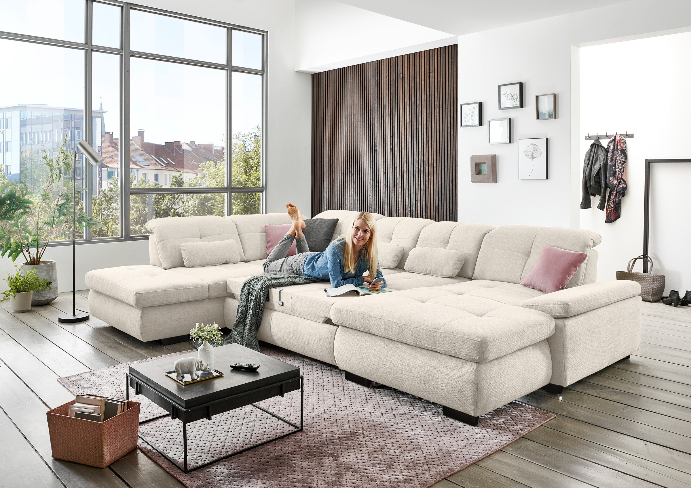 Die PlanBar Ecksofa »MP-IN16012 L-Form, mit Kaltschaum-Polsterung«, inkl. S günstig online kaufen